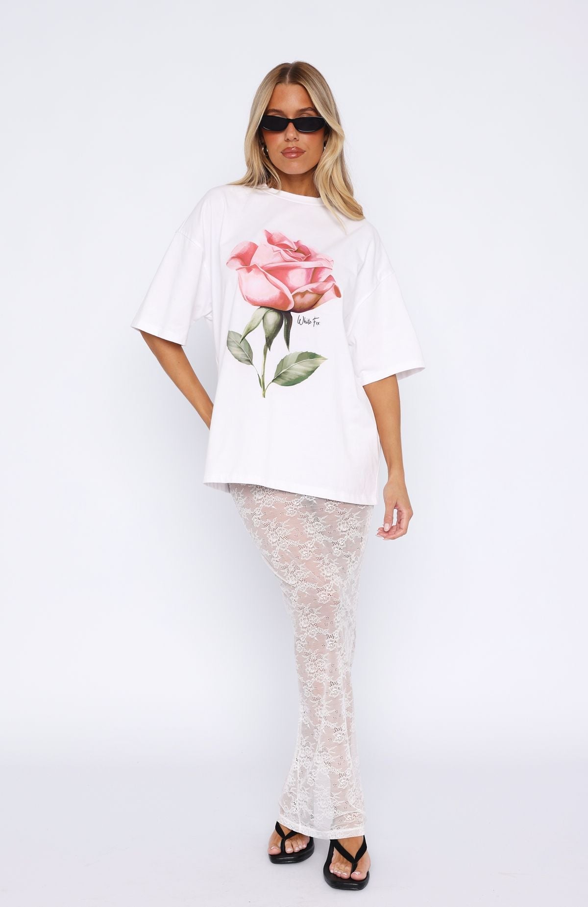 Ride It Out Oversized Tee White