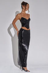 Larisa Maxi Skirt - Black Skirt Babyboo Fashion Premium Exclusive Design