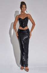 Larisa Maxi Skirt - Black Skirt XS Babyboo Fashion Premium Exclusive Design