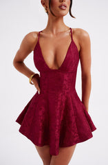 Leila Playsuit - Red Playsuit Babyboo Fashion Premium Exclusive Design