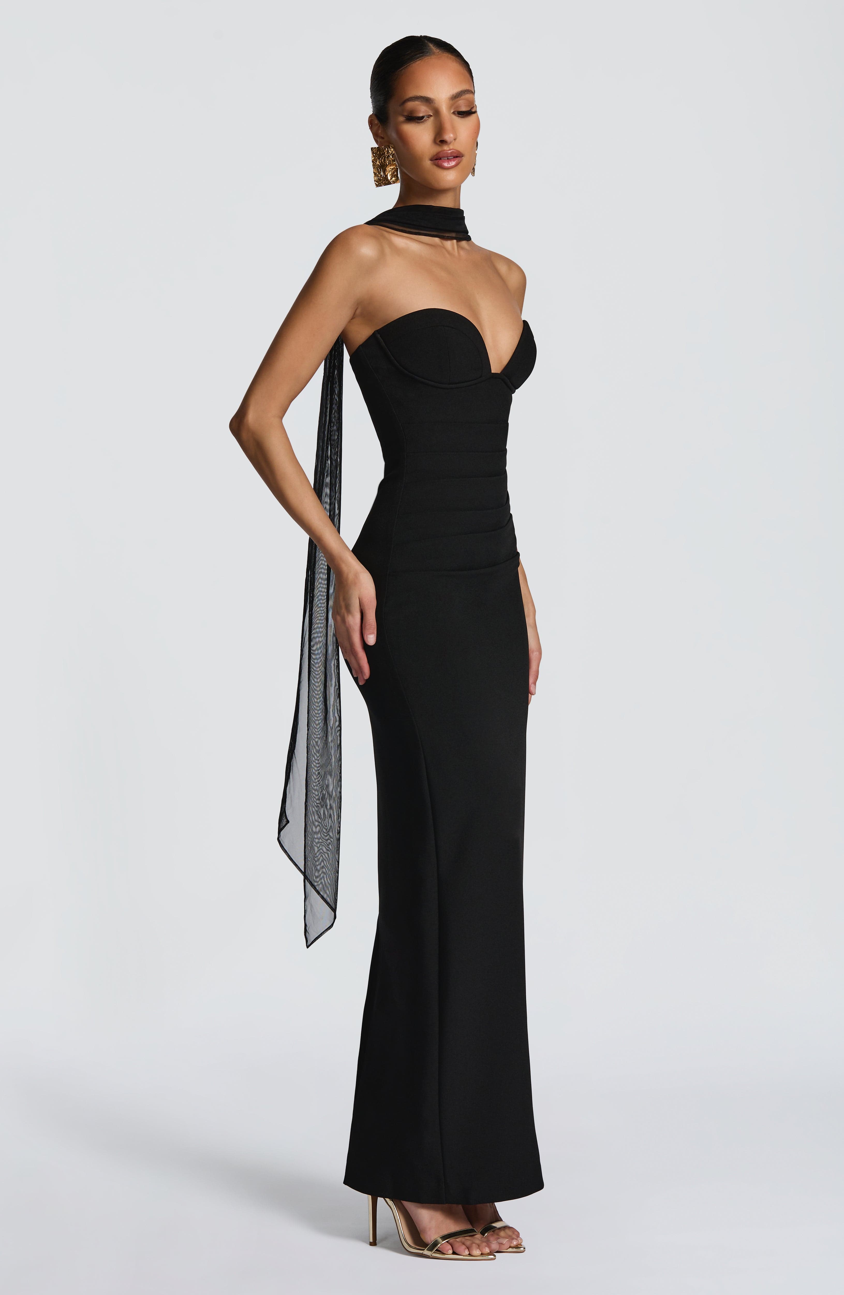 Lindsey Maxi Dress - Black Dress Babyboo Fashion Premium Exclusive Design