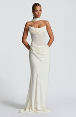 Liora Maxi Dress - Ivory Dress Babyboo Fashion Premium Exclusive Design