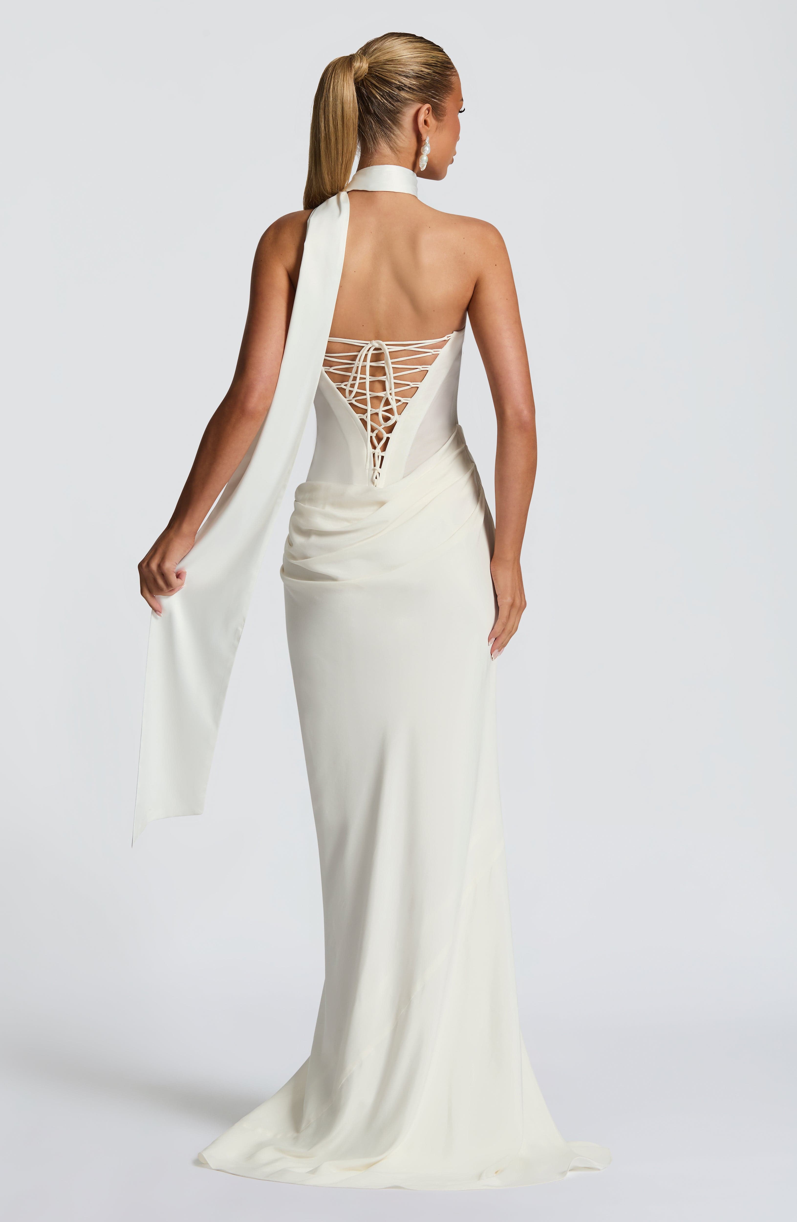 Liora Maxi Dress - Ivory Dress Babyboo Fashion Premium Exclusive Design