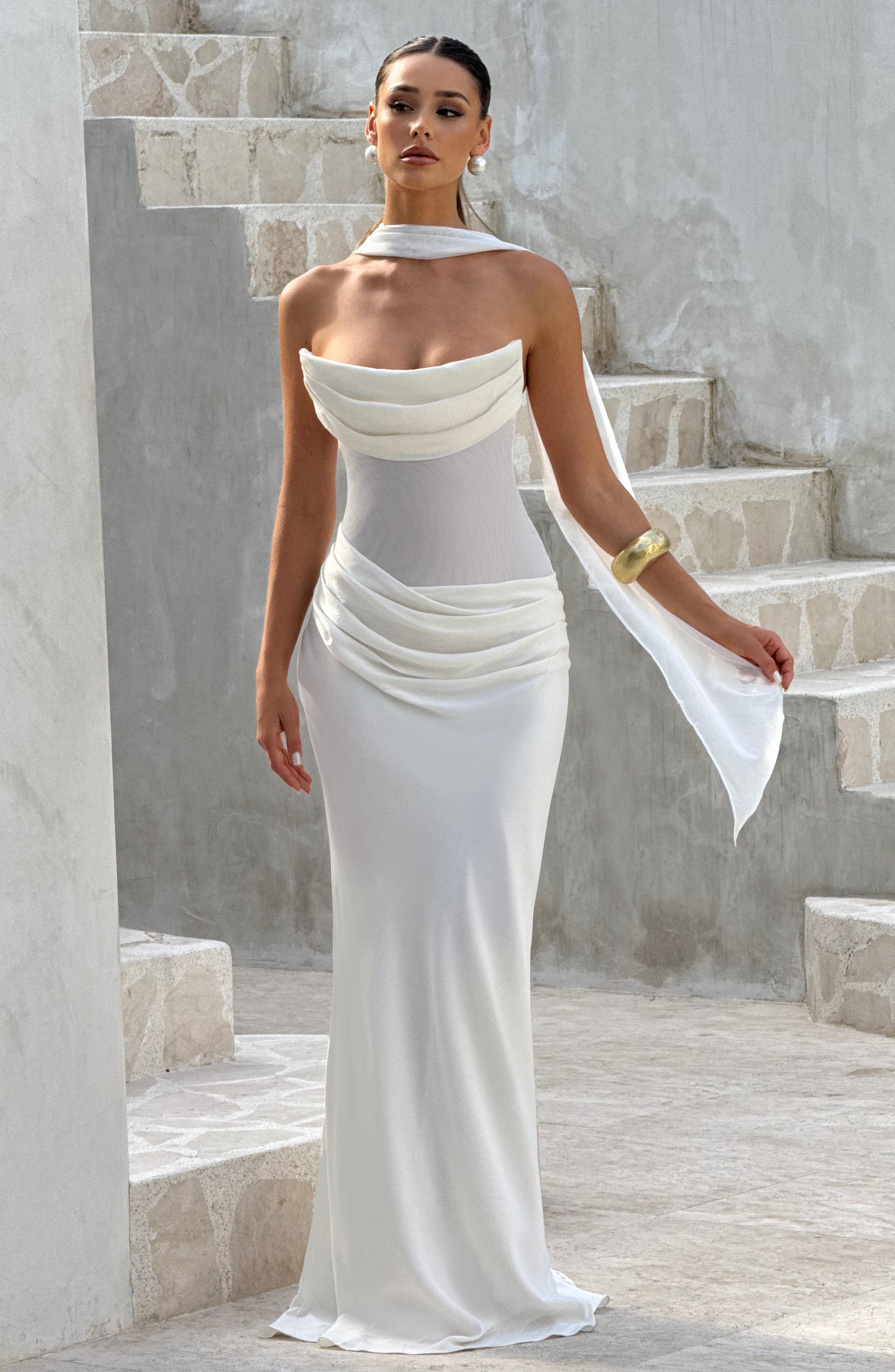 Liora Maxi Dress - Ivory Dress Babyboo Fashion Premium Exclusive Design