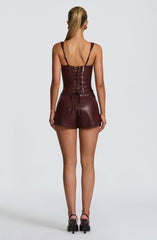 Liv Shorts - Burgundy Shorts Babyboo Fashion Premium Exclusive Design