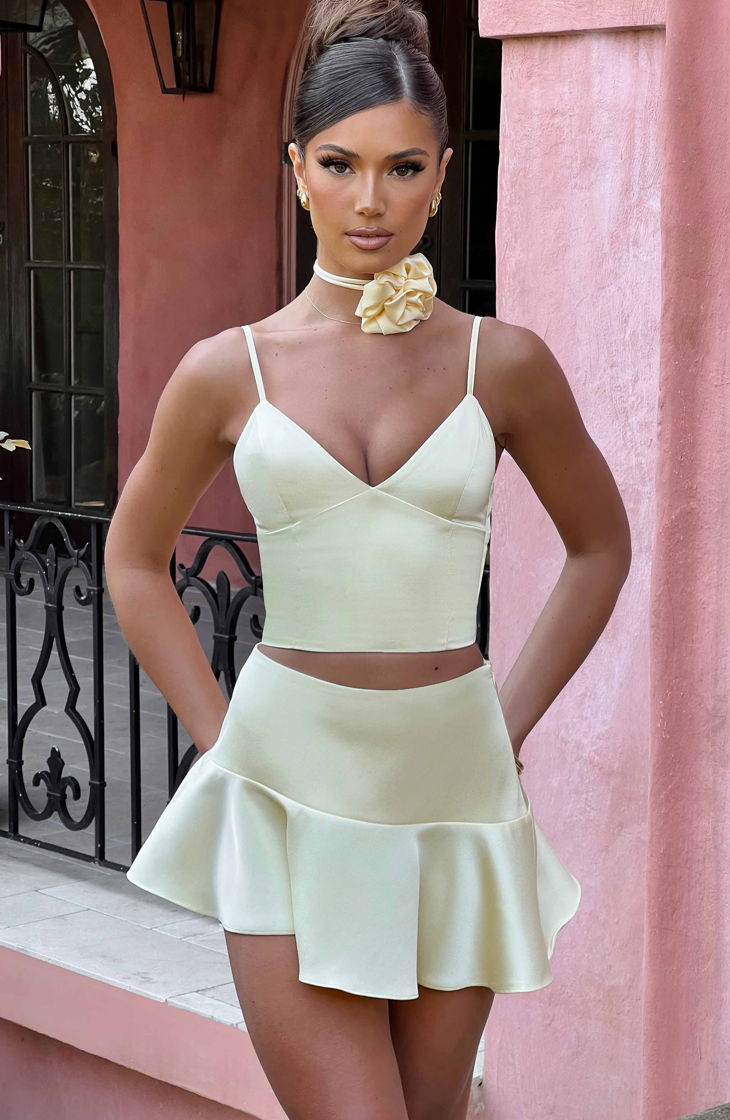 Louisa Mini Skirt - Lemon Skirt Babyboo Fashion Premium Exclusive Design