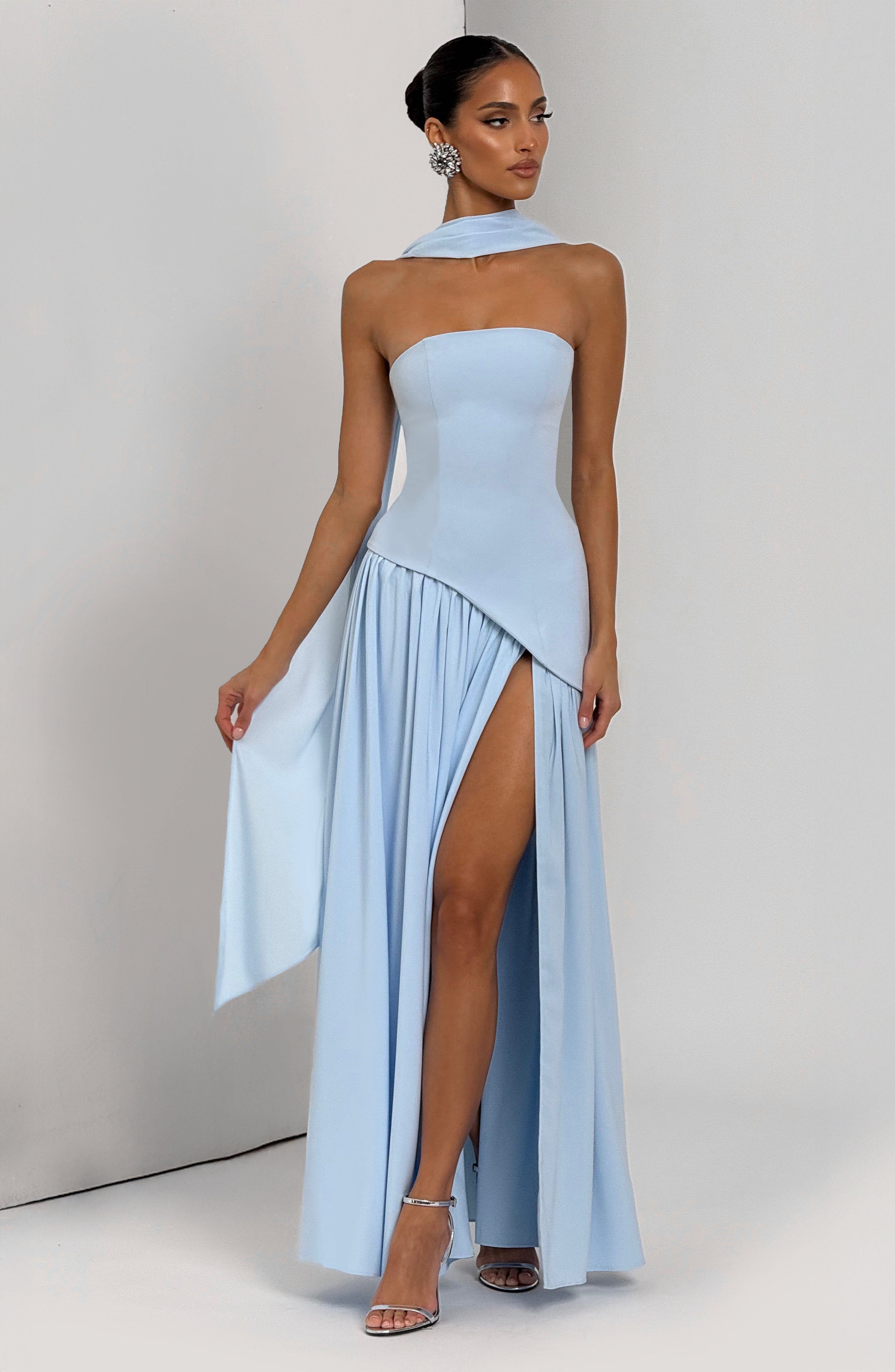 Maliyah Maxi Dress - Baby Blue Dress Babyboo Fashion Premium Exclusive Design