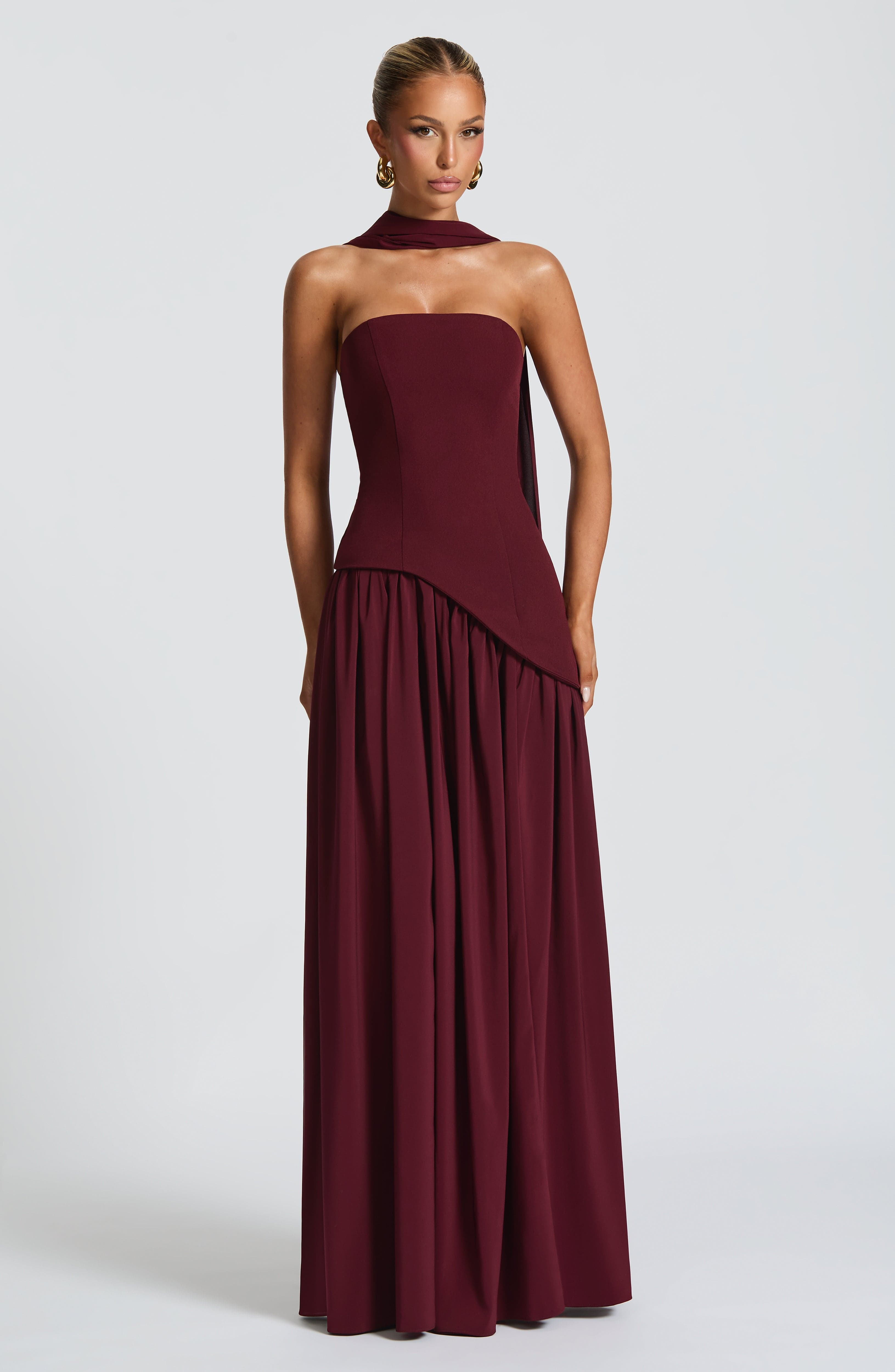 Maliyah Maxi Dress - Cherry Lacquer Dress Babyboo Fashion Premium Exclusive Design