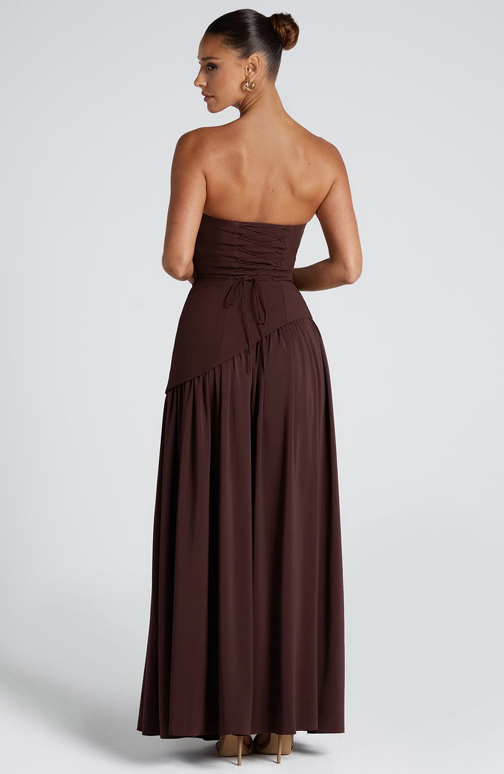 Maliyah Maxi Dress - Plum Brown Dress Babyboo Fashion Premium Exclusive Design