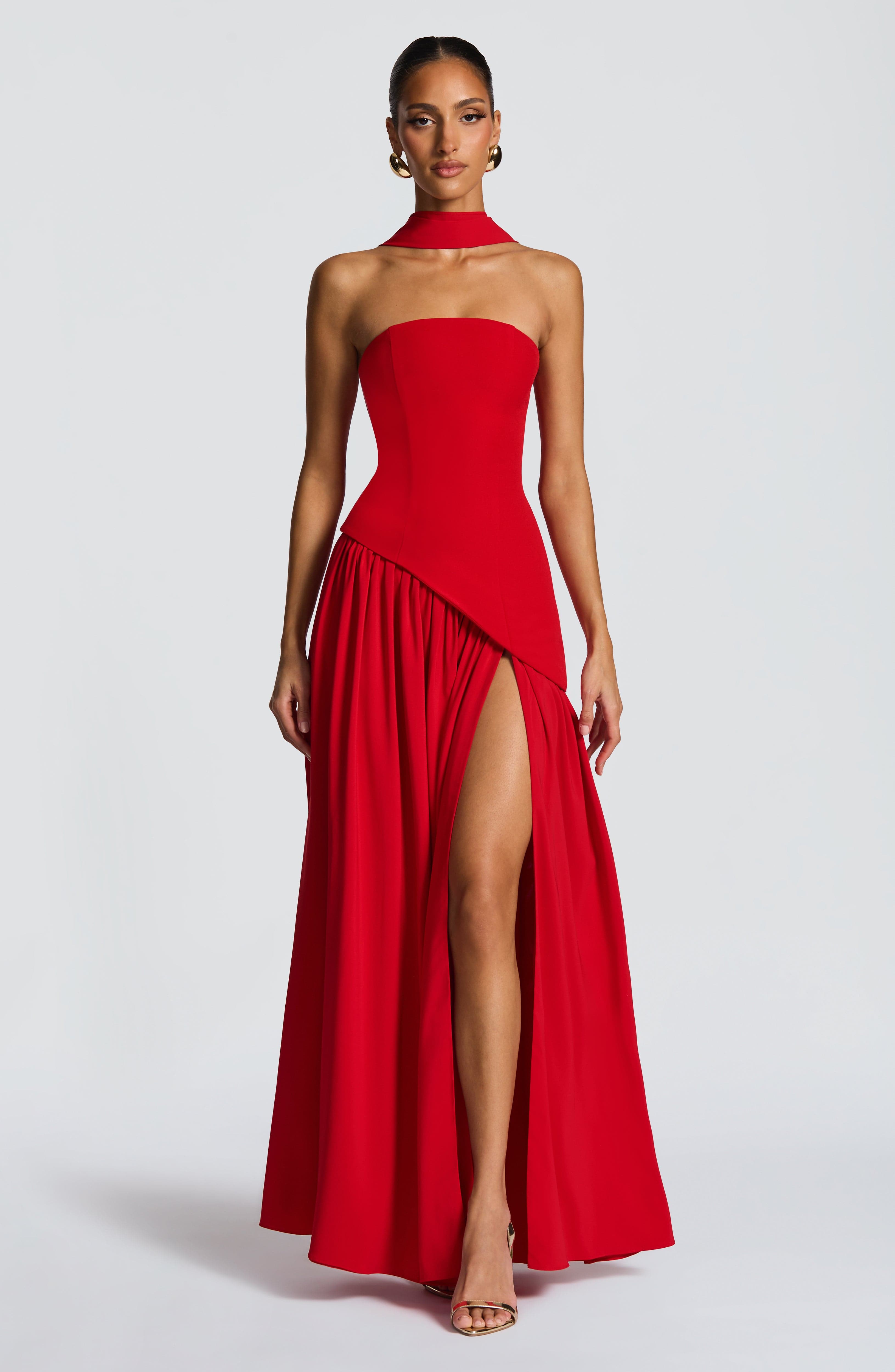 Maliyah Maxi Dress - Red Dress Babyboo Fashion Premium Exclusive Design
