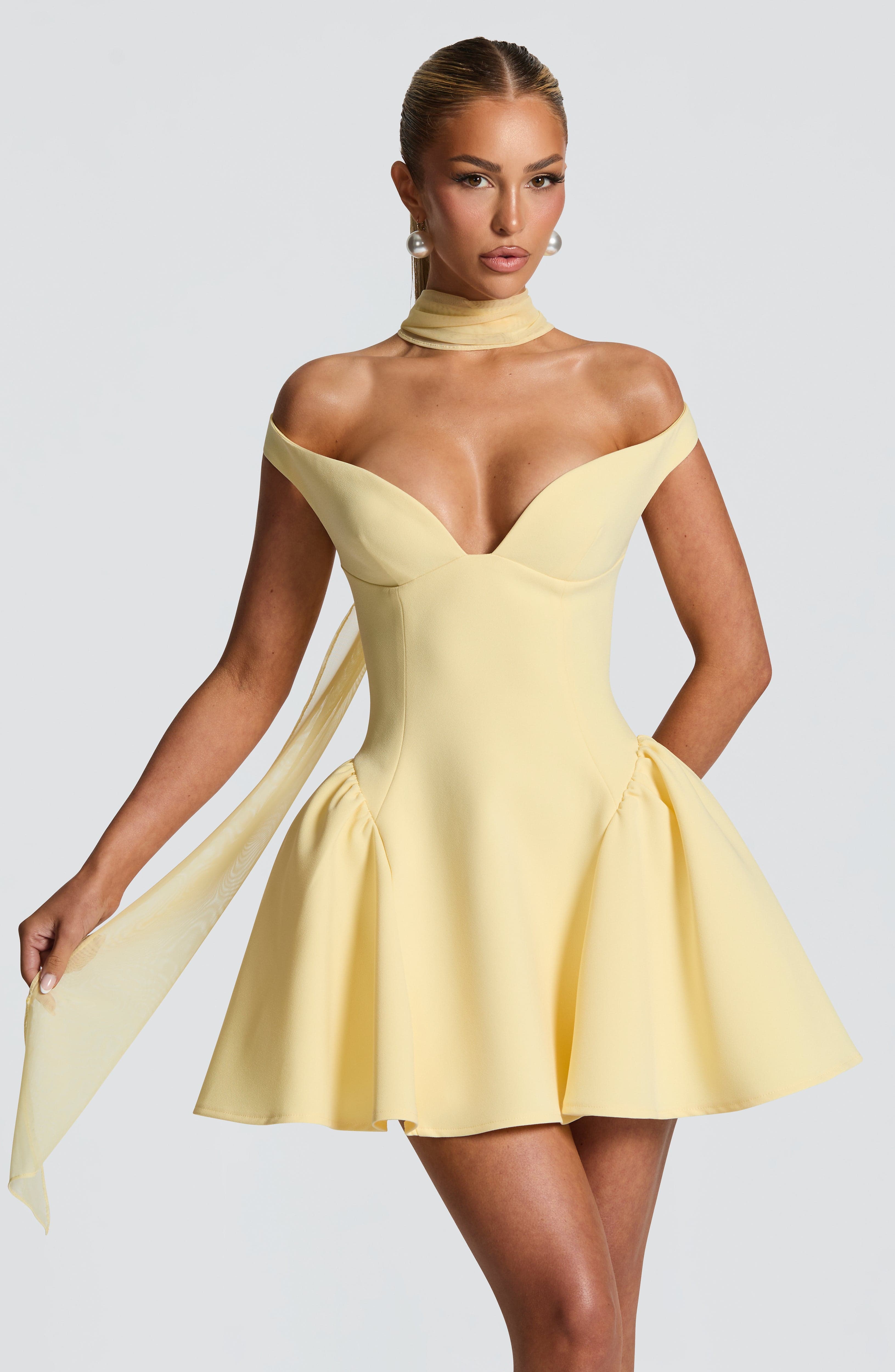 Marla Mini Dress - Lemon Dress Babyboo Fashion Premium Exclusive Design
