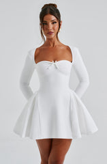 Megan Mini Dress - Ivory Dress XS Babyboo Fashion Premium Exclusive Design