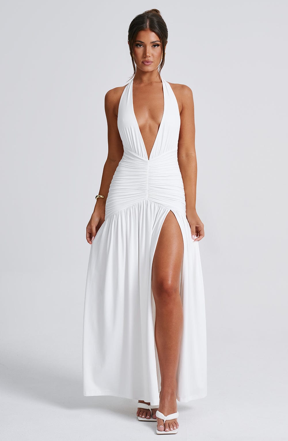 Melania Maxi Dress - Ivory Dress Babyboo Fashion Premium Exclusive Design