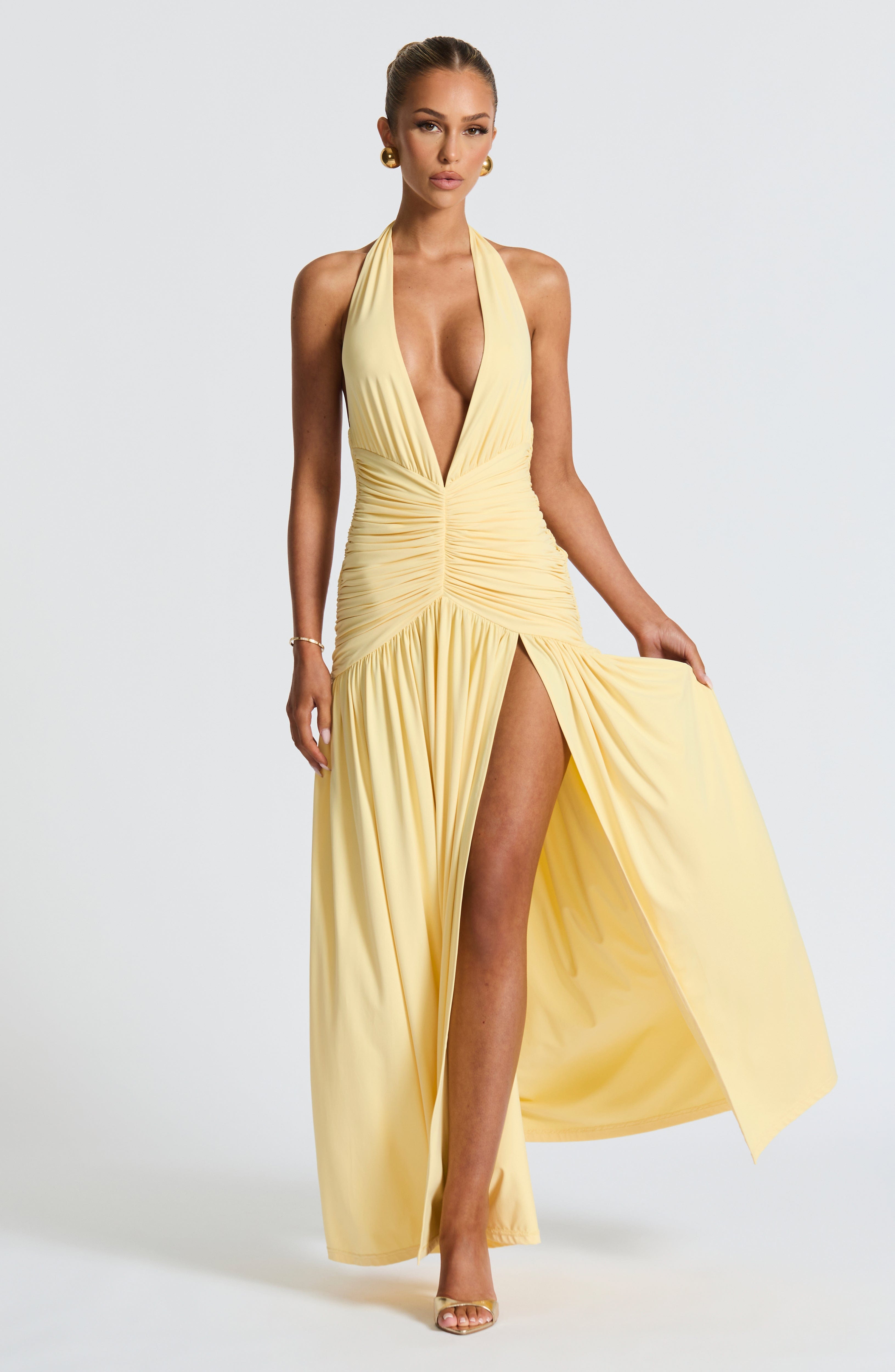Melania Maxi Dress - Lemon Dress Babyboo Fashion Premium Exclusive Design