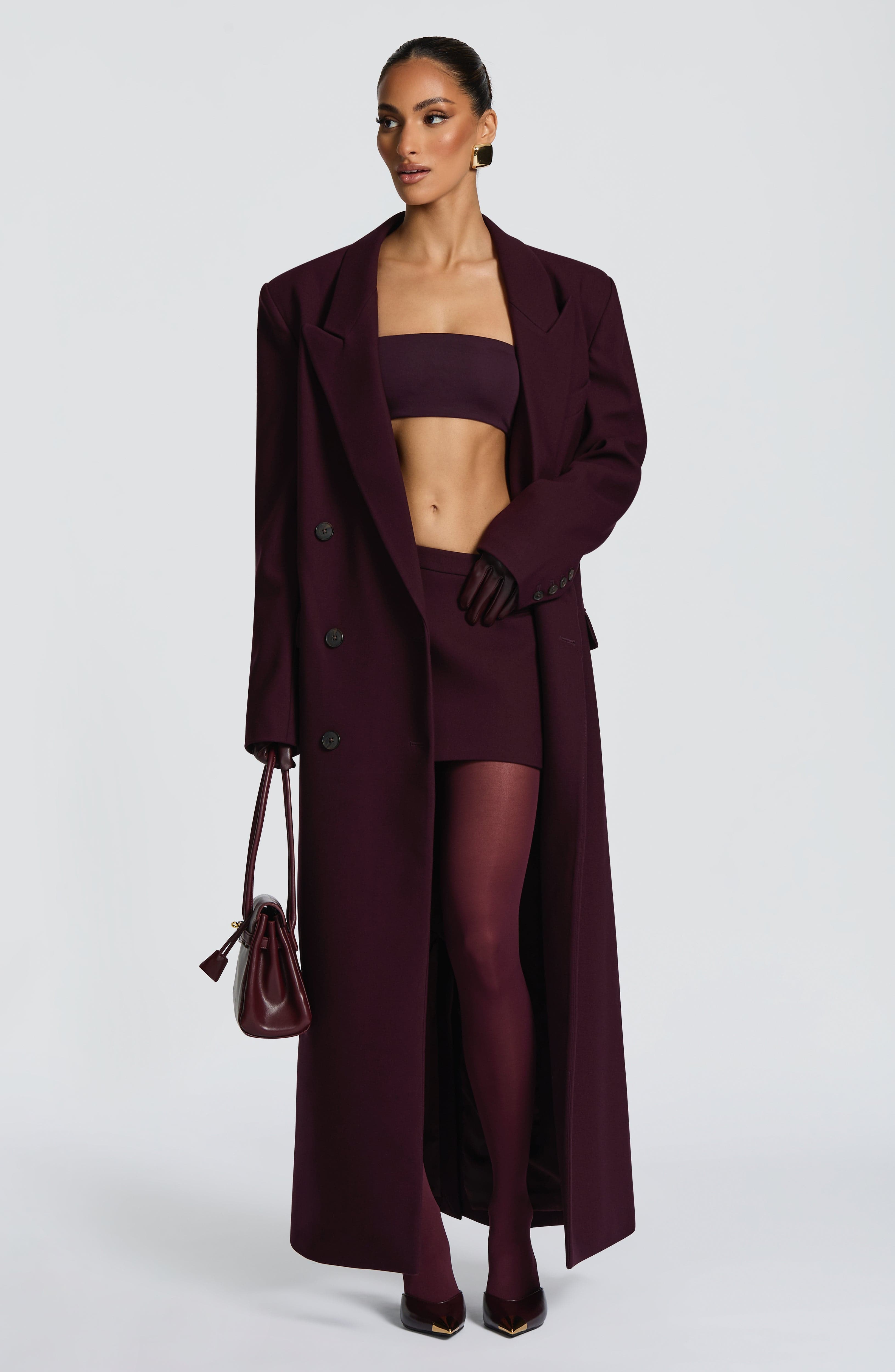 Michelle Coat - Plum Jacket Babyboo Fashion Premium Exclusive Design
