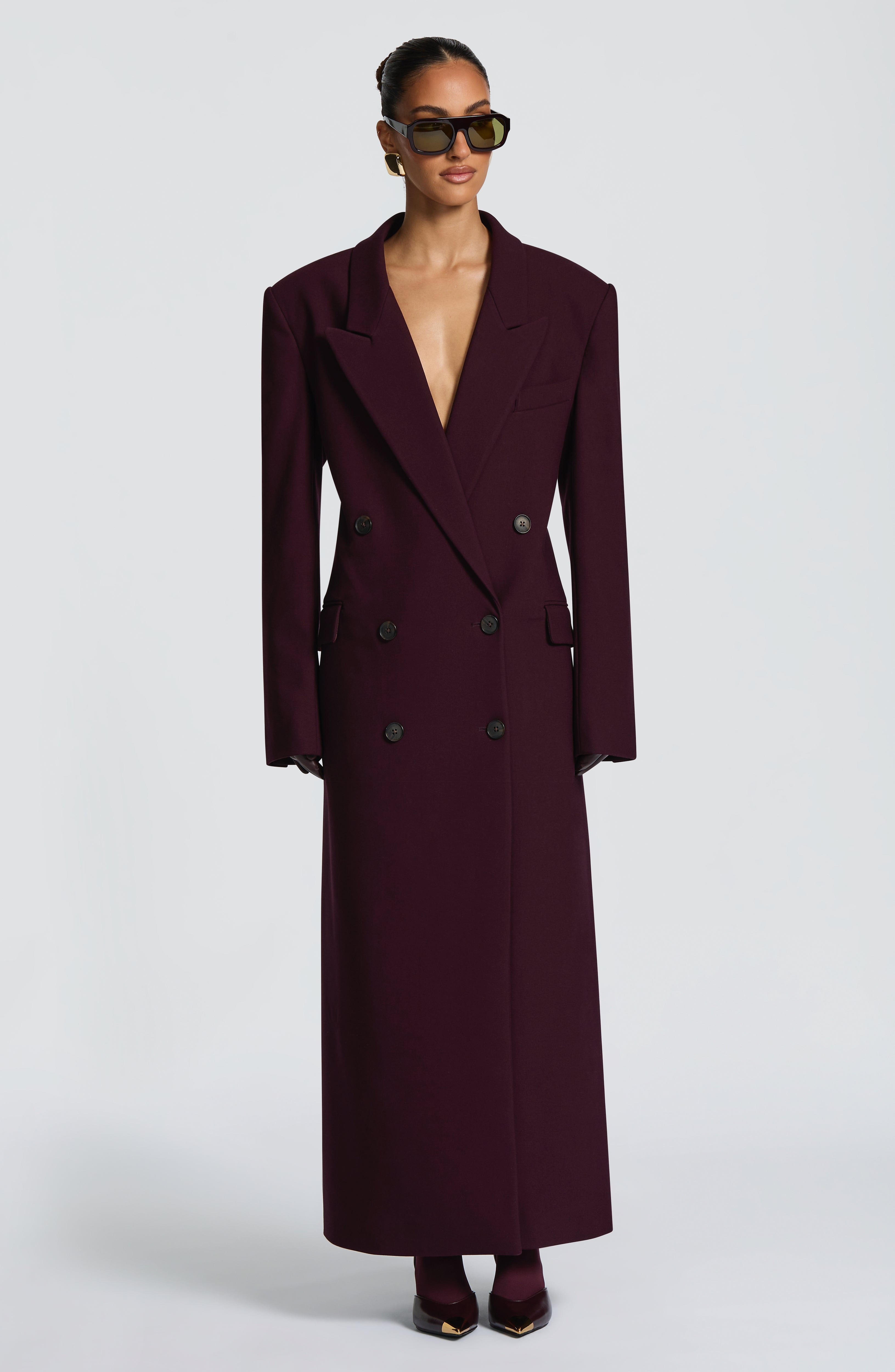 Michelle Coat - Plum Jacket Babyboo Fashion Premium Exclusive Design