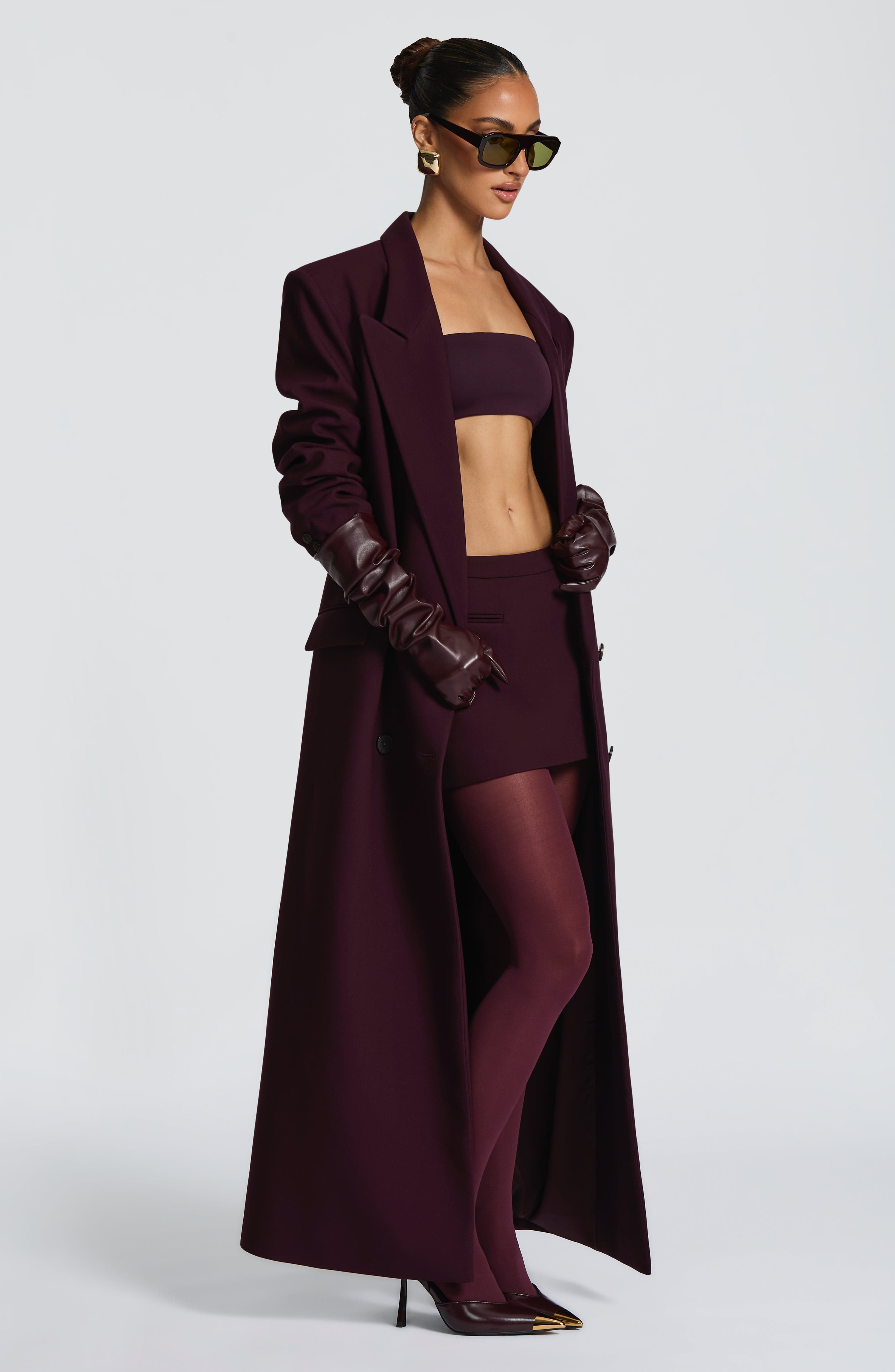 Michelle Coat - Plum Jacket Babyboo Fashion Premium Exclusive Design