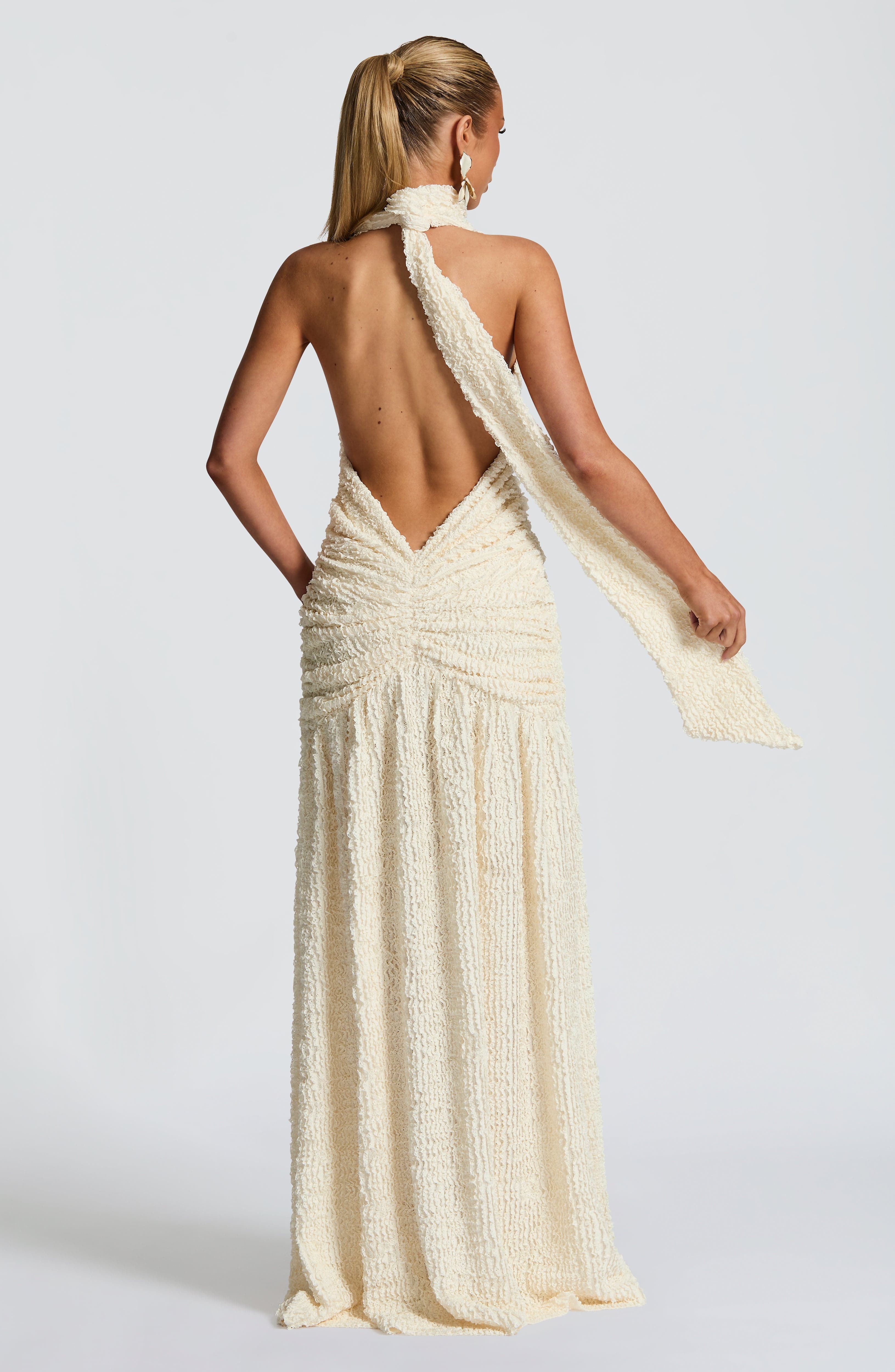 Minerva Maxi Dress - Ivory Dress Babyboo Fashion Premium Exclusive Design