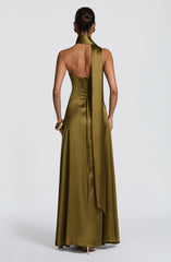 Morven Maxi Dress - Deep Olive Dress Babyboo Fashion Premium Exclusive Design