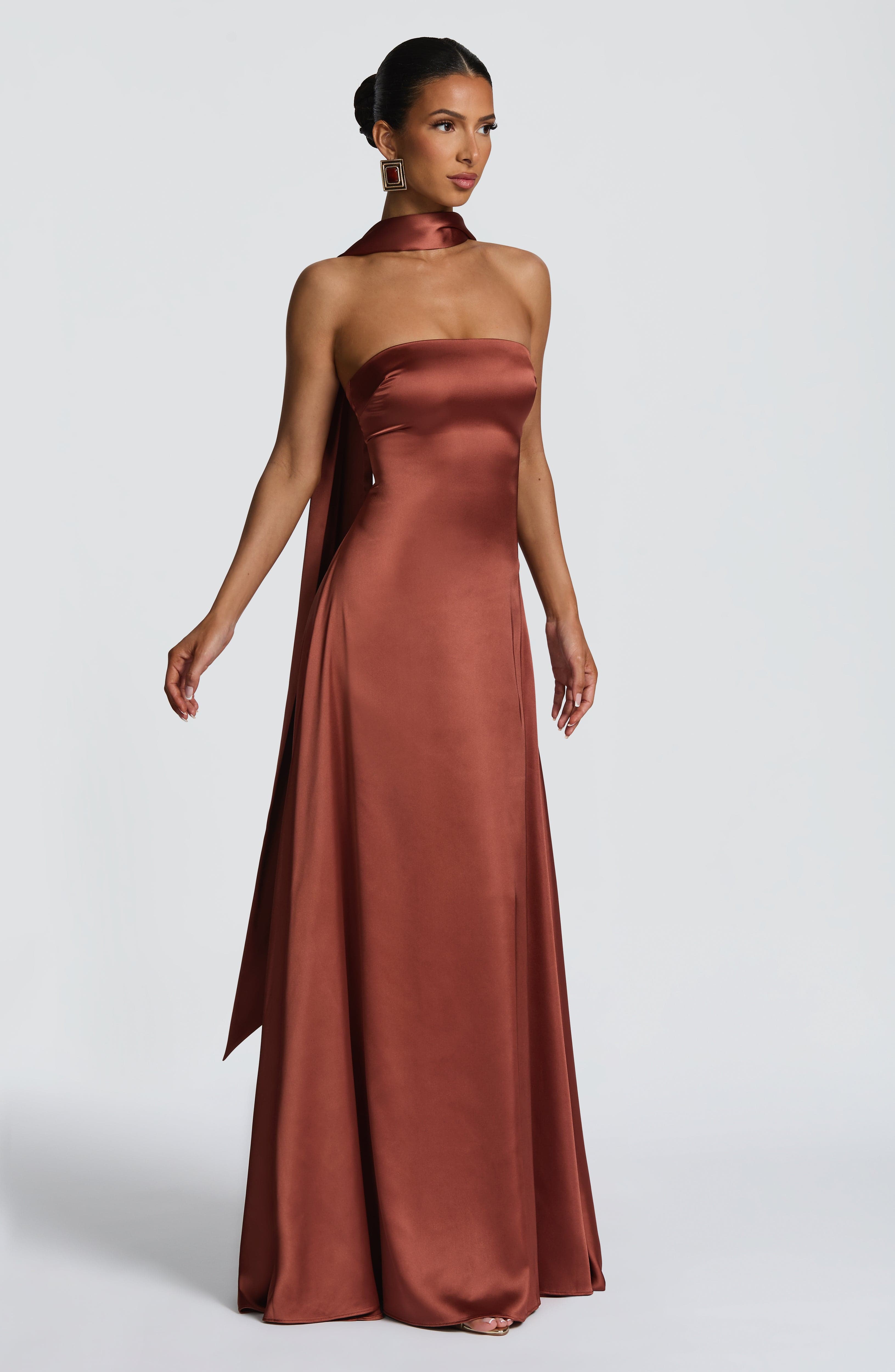 Morven Maxi Dress - Rust Dress Babyboo Fashion Premium Exclusive Design