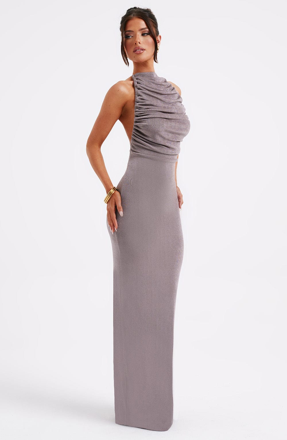 Nala Maxi Dress - Charcoal Dress Babyboo Fashion Premium Exclusive Design