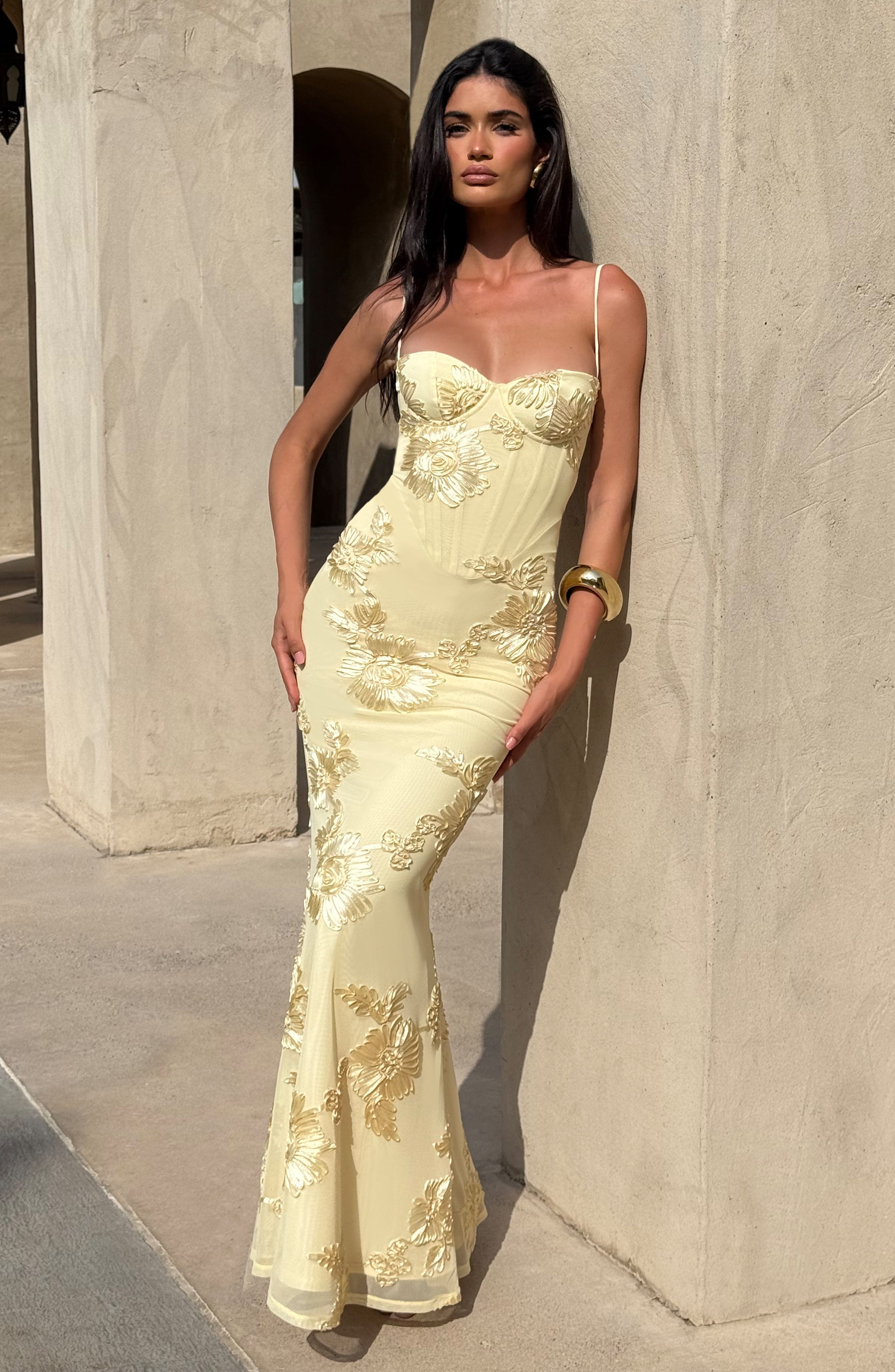 Nefertiti Maxi Dress - Lemon Dress Babyboo Fashion Premium Exclusive Design