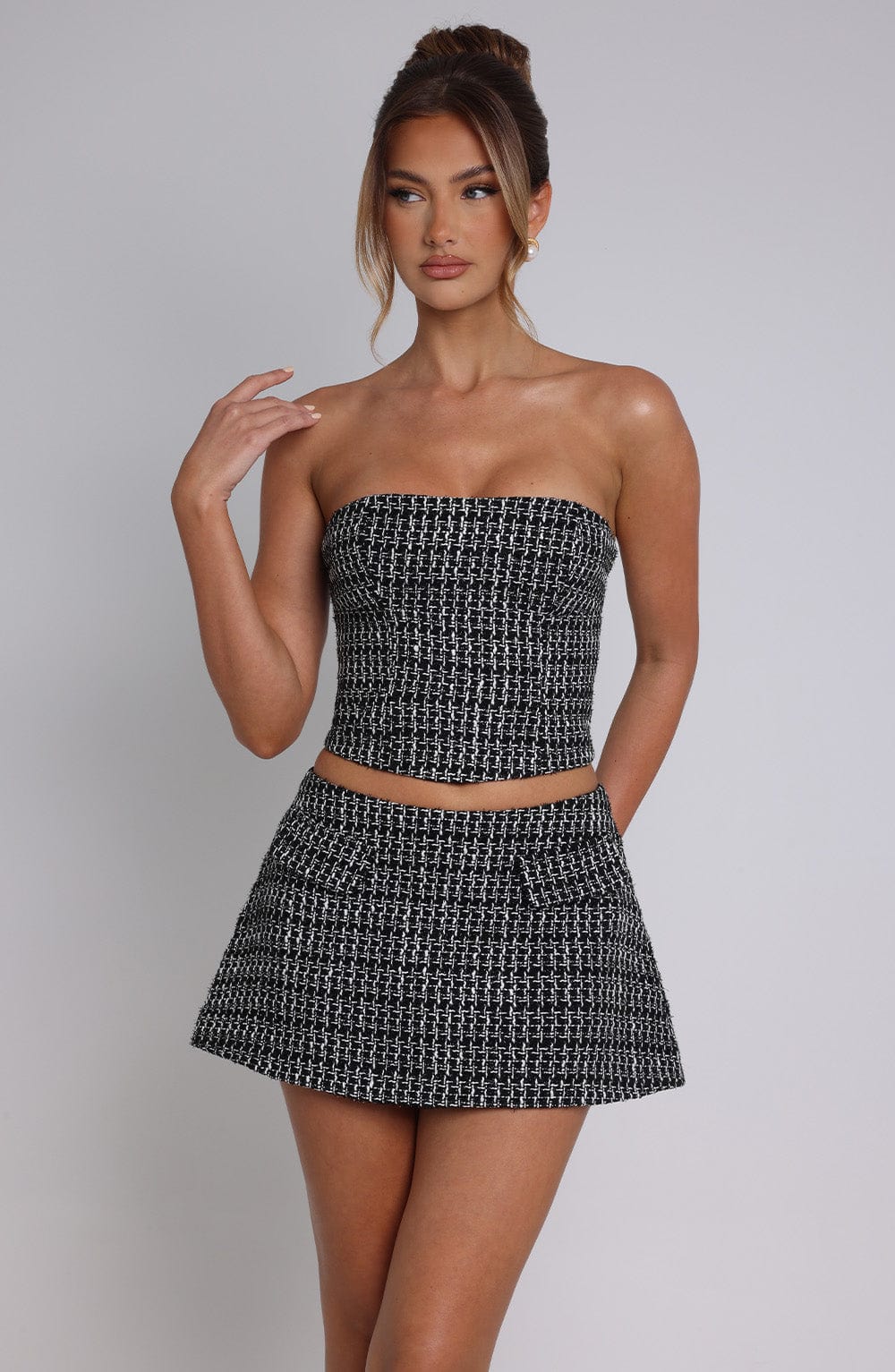 Olina Top - Black/White Tops Babyboo Fashion Premium Exclusive Design