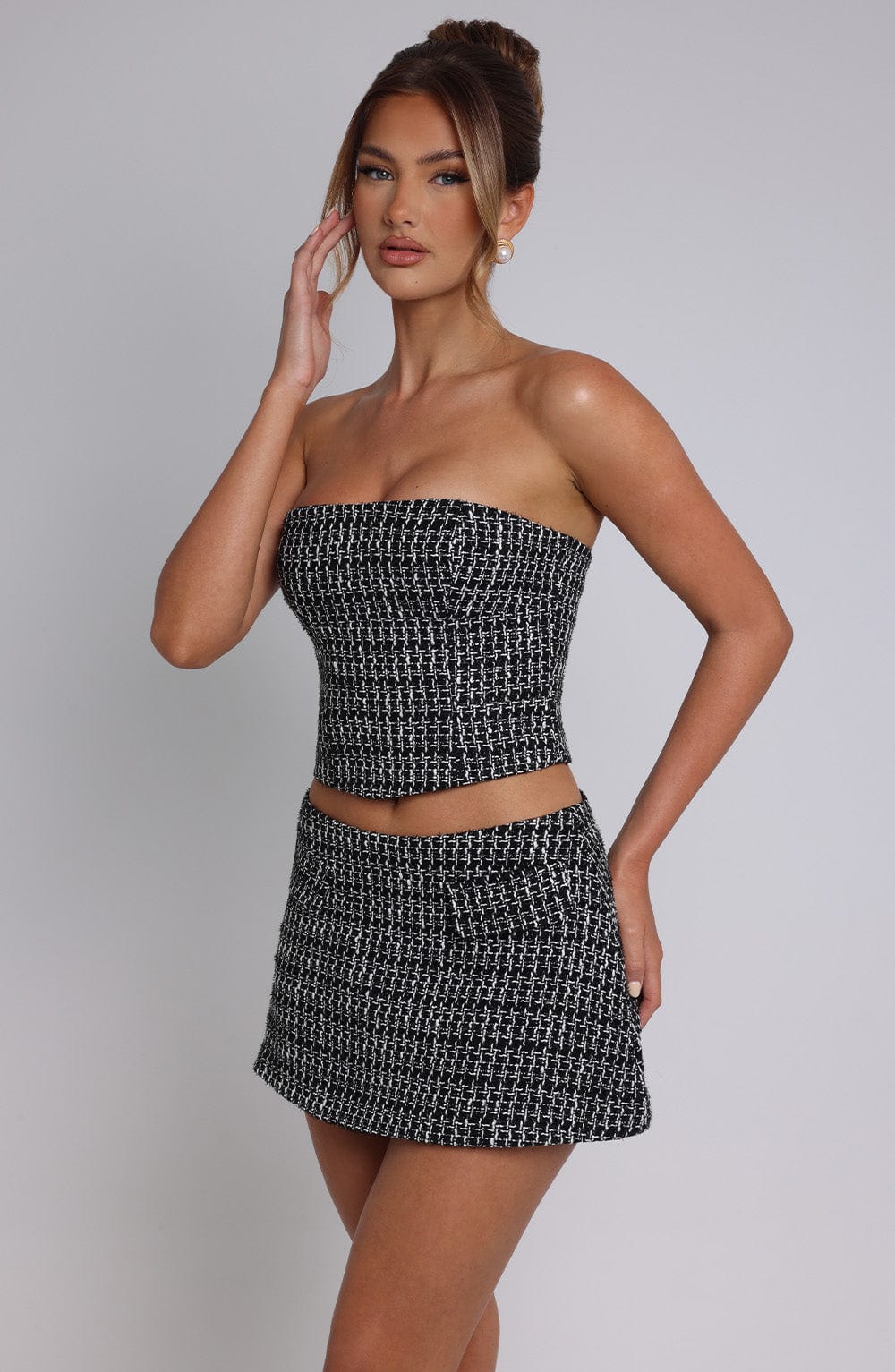 Olina Top - Black/White Tops Babyboo Fashion Premium Exclusive Design