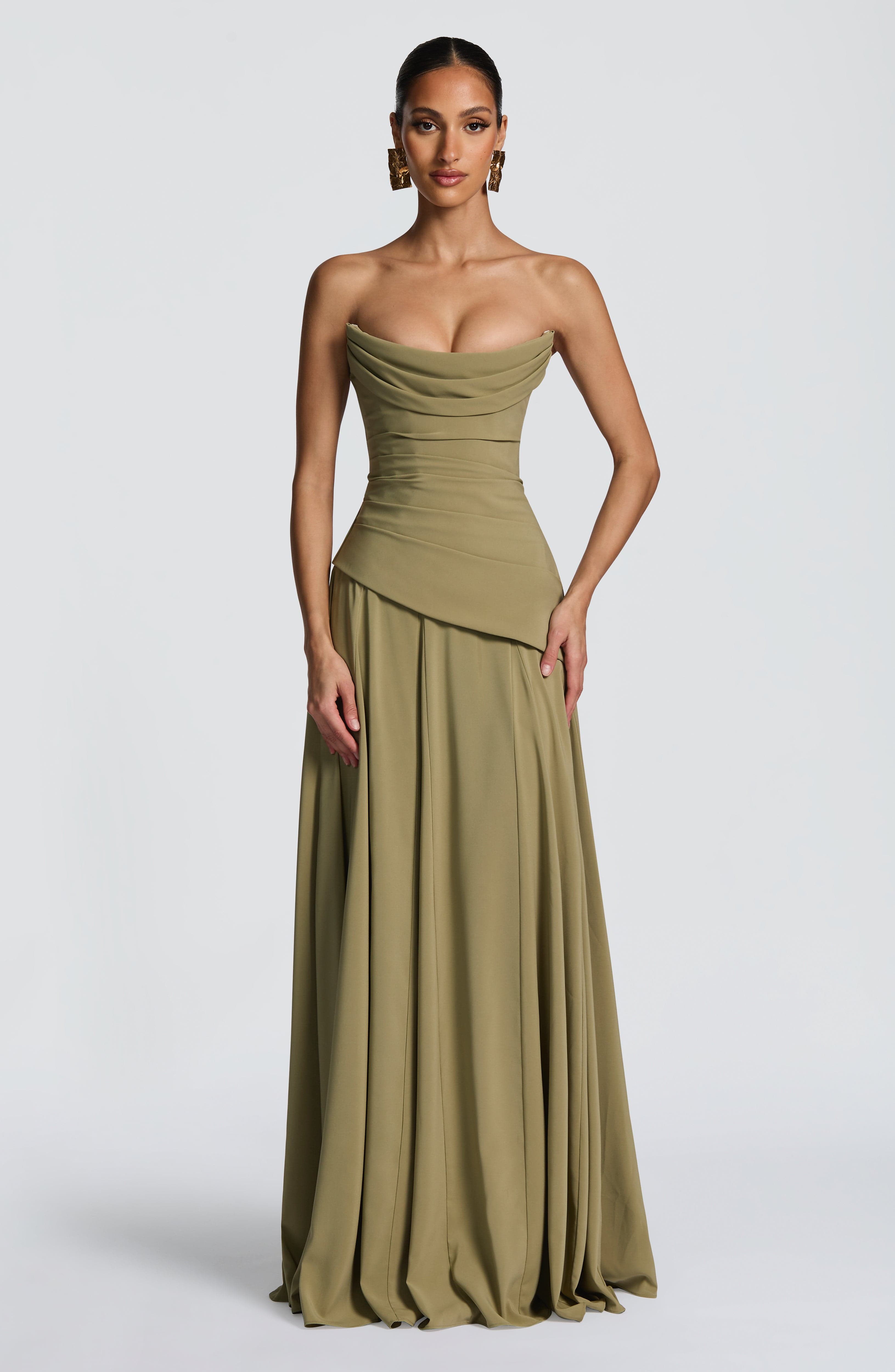 Patricia Maxi Dress - Sage Dress Babyboo Fashion Premium Exclusive Design