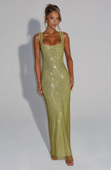 Petra maxi Dress - Olive Dress Babyboo Fashion Premium Exclusive Design