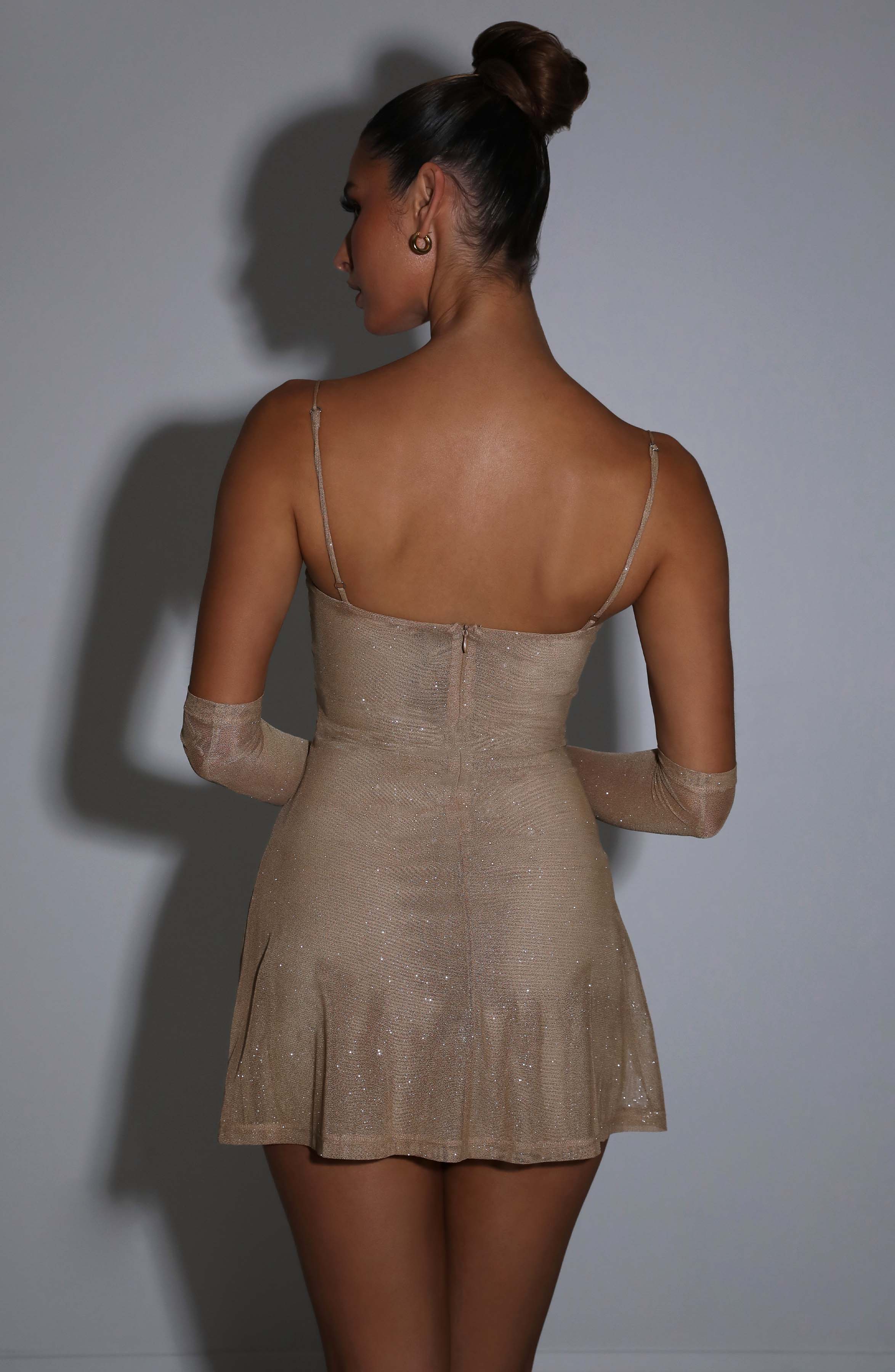 Pixie Mini Dress - Gold Sparkle Babyboo Fashion Premium Exclusive Design