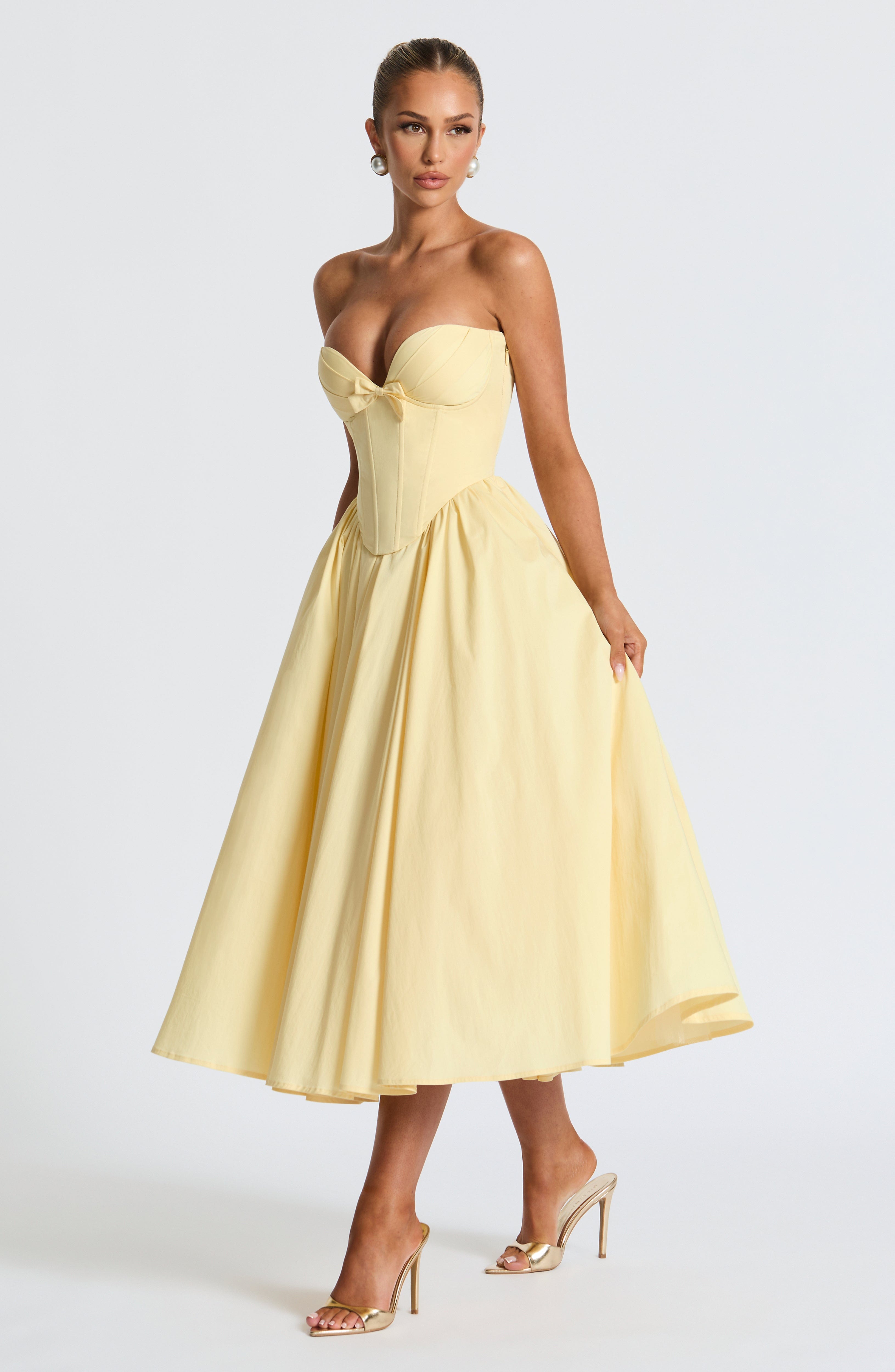 Prim Midi Dress - Lemon Dress Babyboo Fashion Premium Exclusive Design