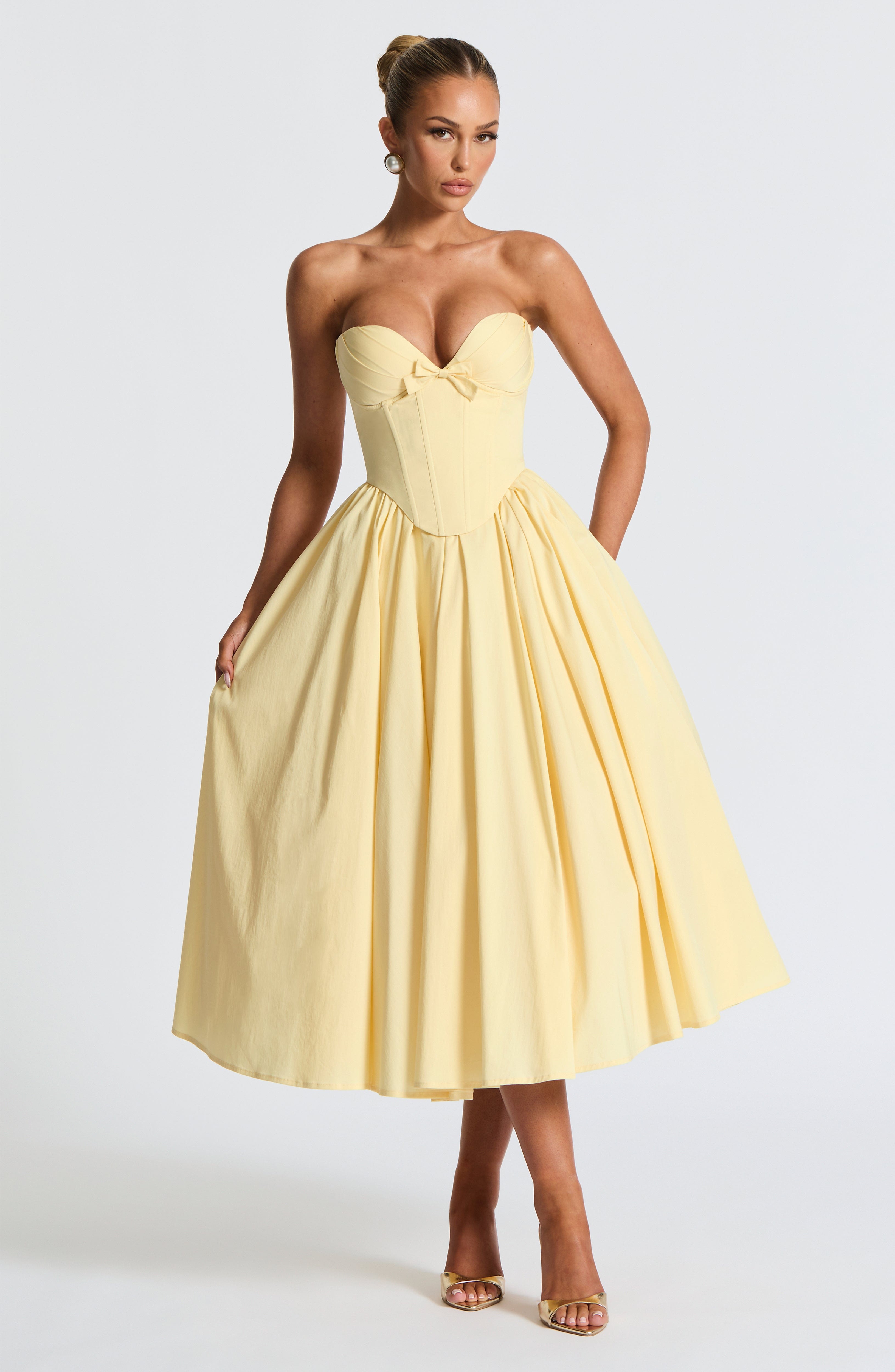 Prim Midi Dress - Lemon Dress Babyboo Fashion Premium Exclusive Design