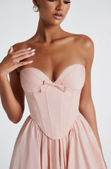 Prim Midi Dress - Soft Peach Dress Babyboo Fashion Premium Exclusive Design