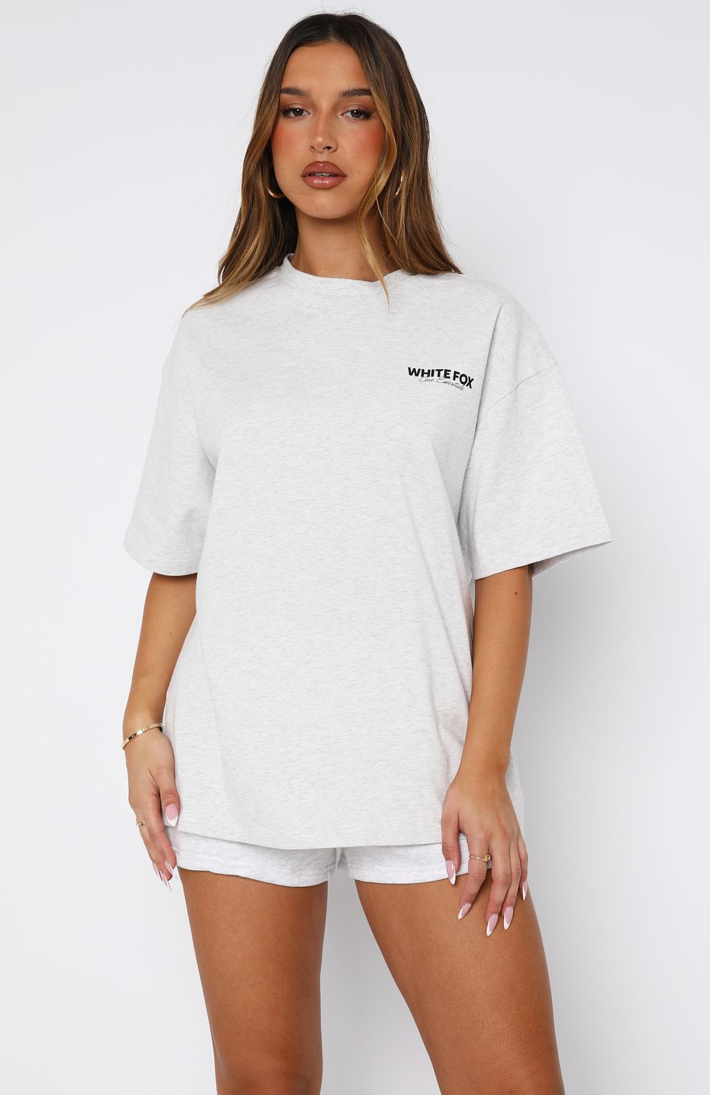Core Essentials Oversized Tee Grey Marle
