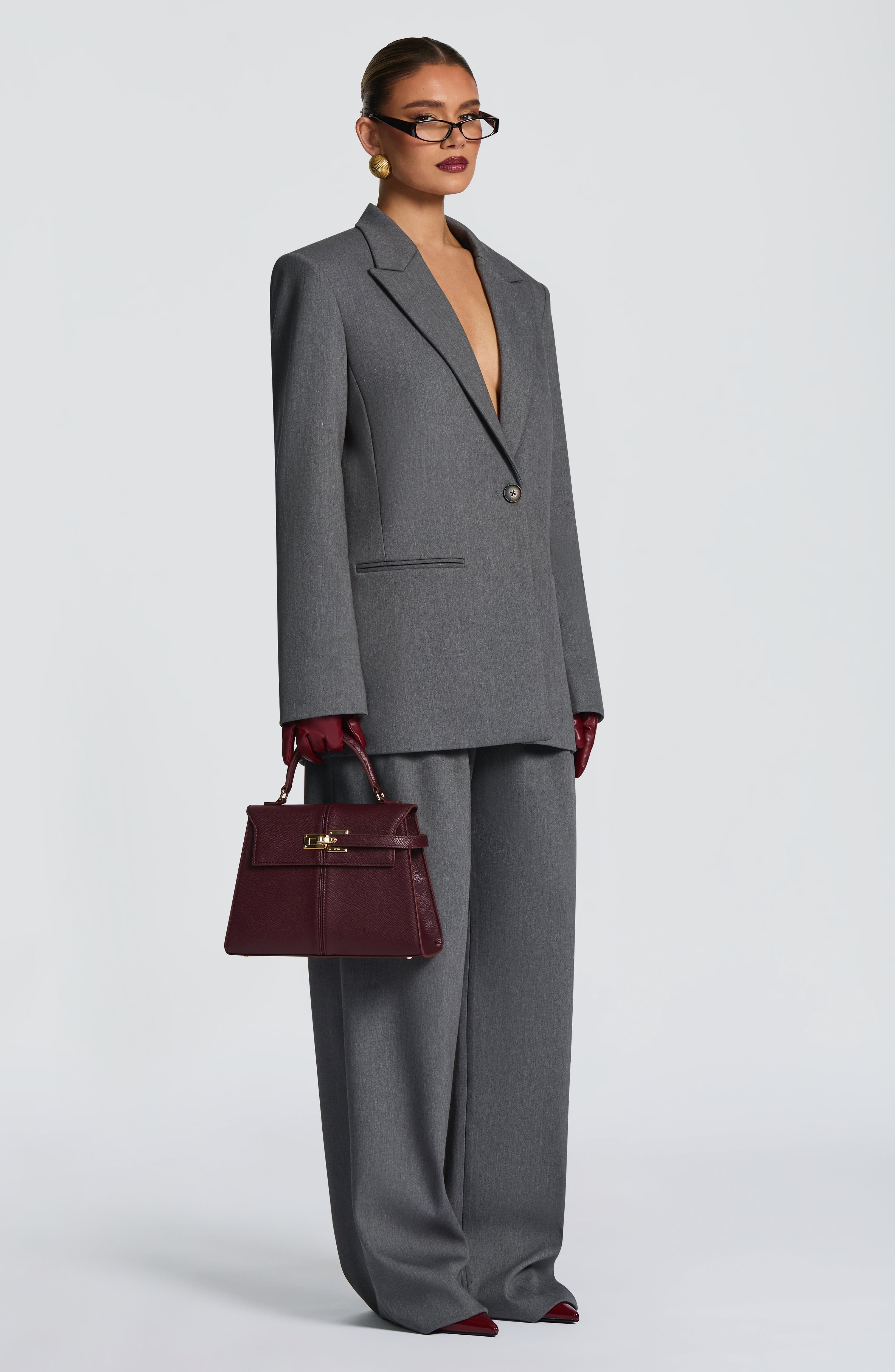 Reece Blazer - Grey Marl Jacket Babyboo Fashion Premium Exclusive Design