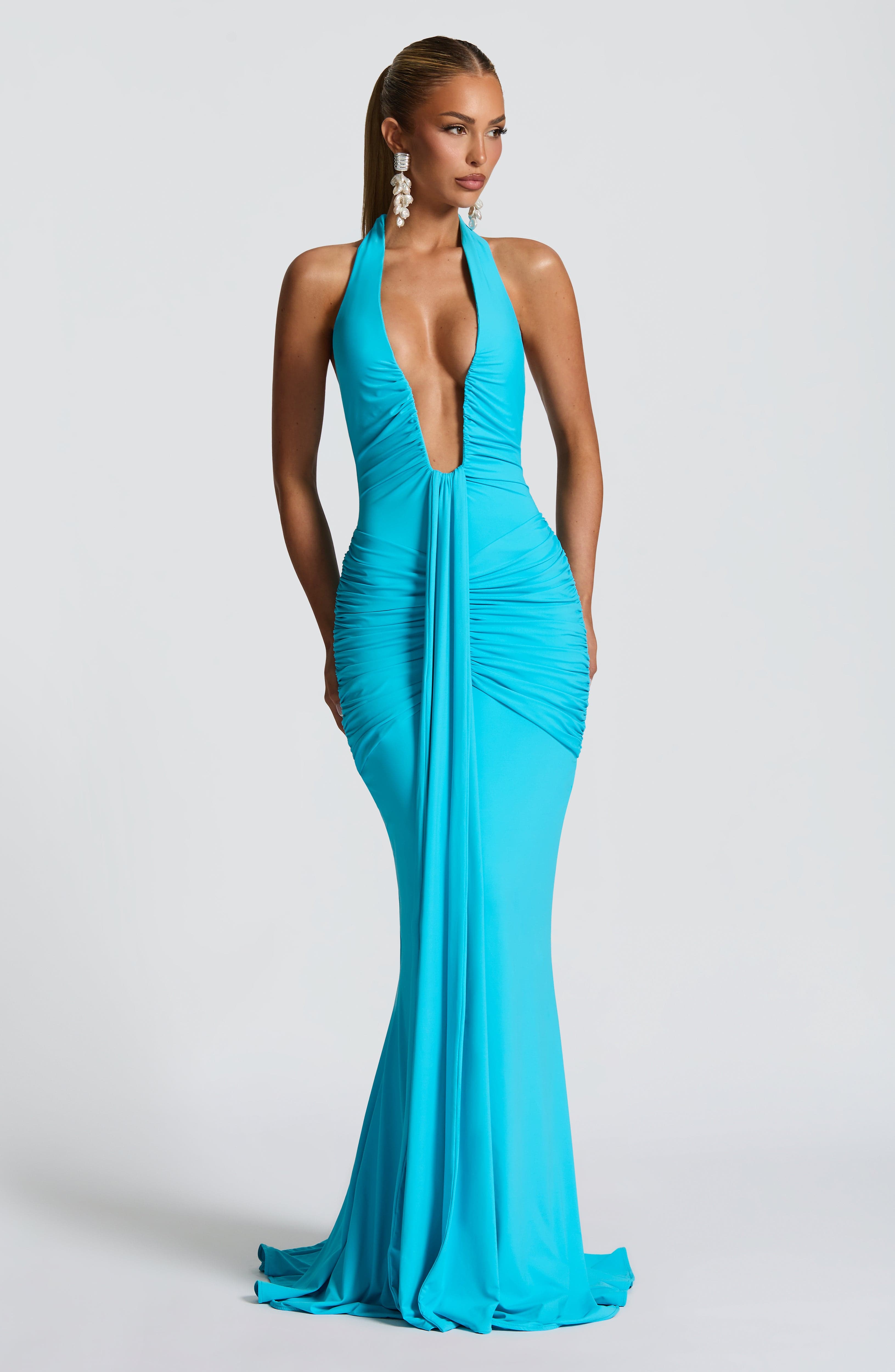 Rosetta Maxi Dress - Aqua Dress Babyboo Fashion Premium Exclusive Design