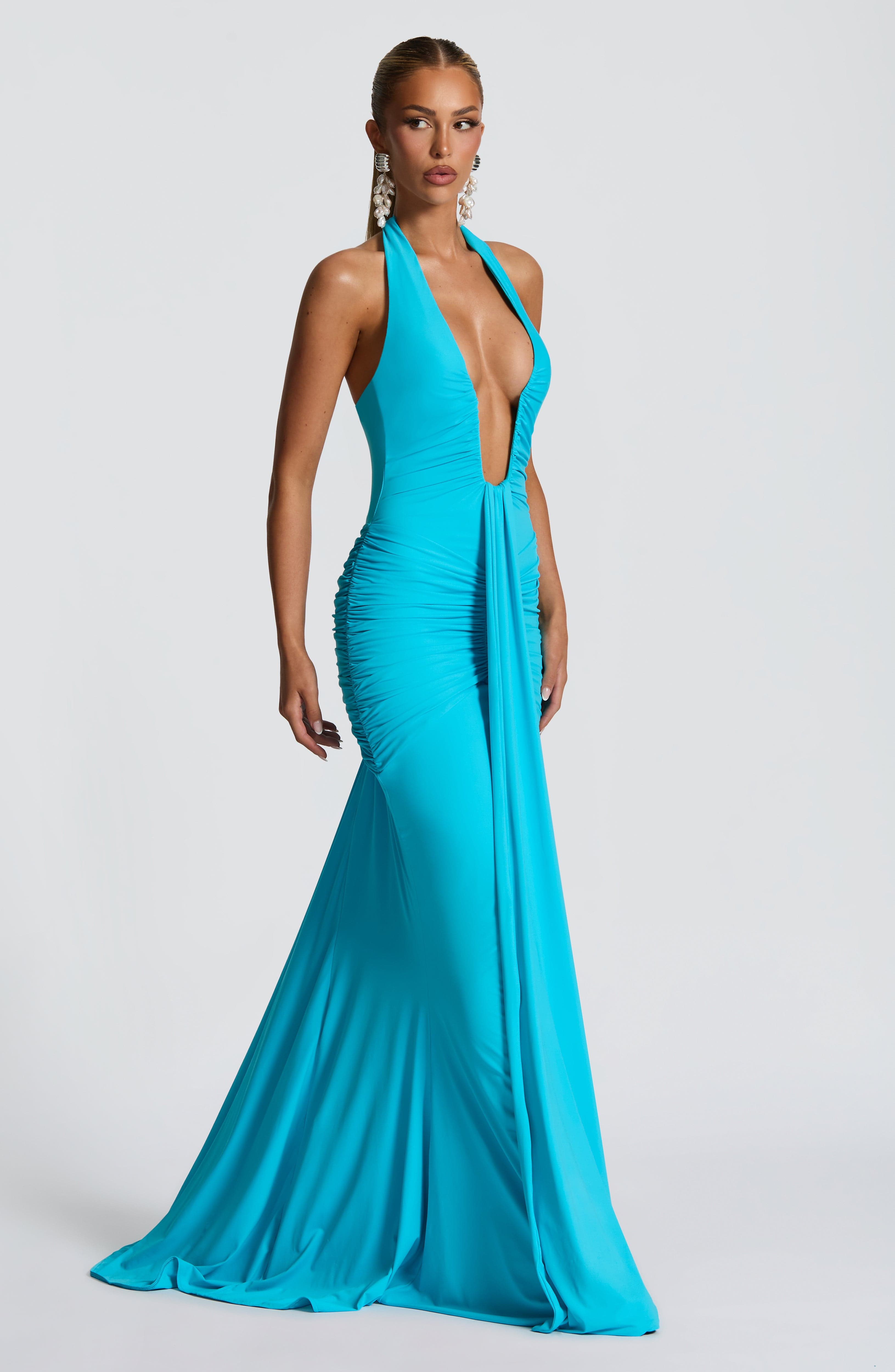 Rosetta Maxi Dress - Aqua Dress Babyboo Fashion Premium Exclusive Design