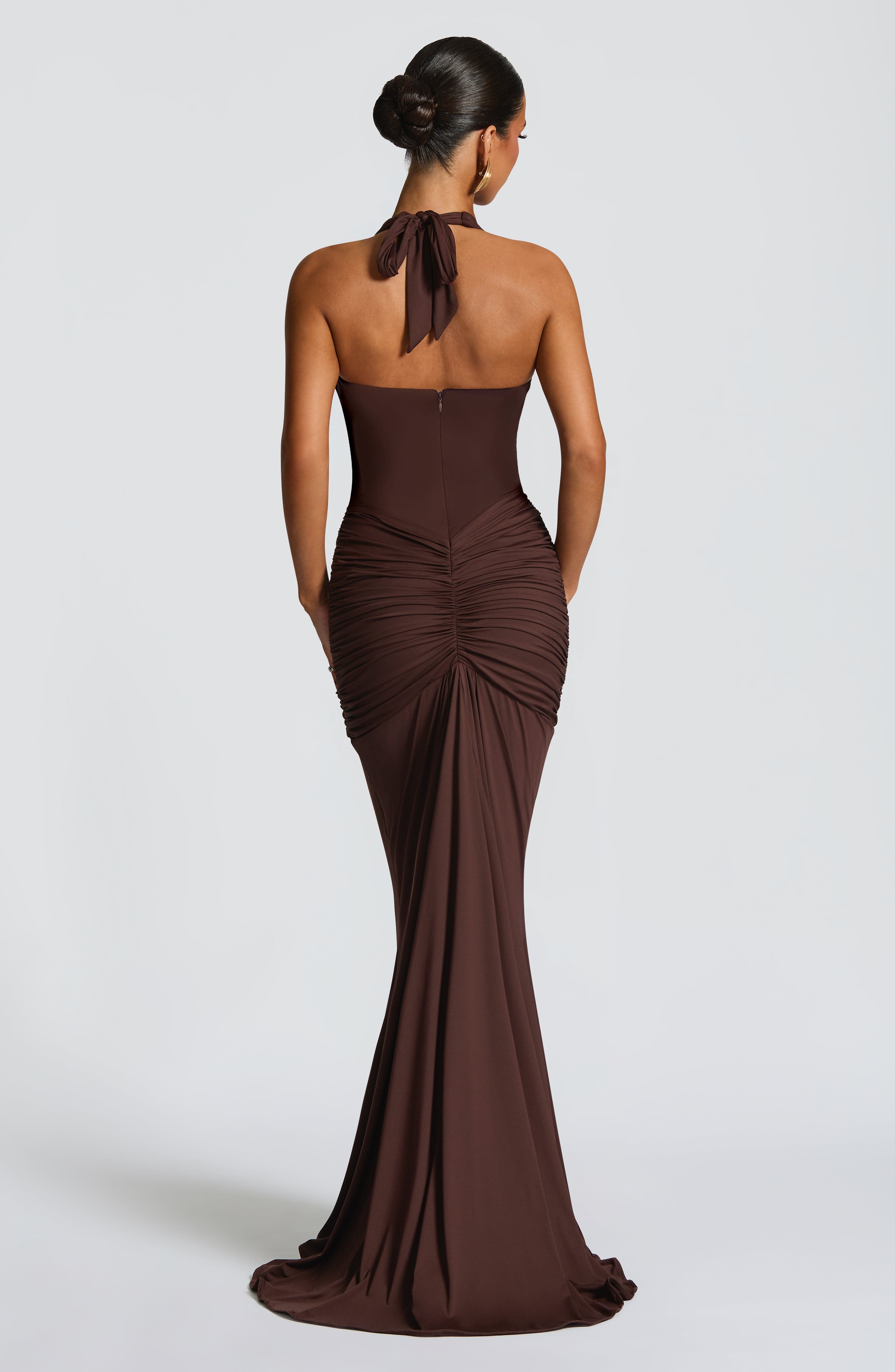 Rosetta Maxi Dress - Plum Brown Dress Babyboo Fashion Premium Exclusive Design