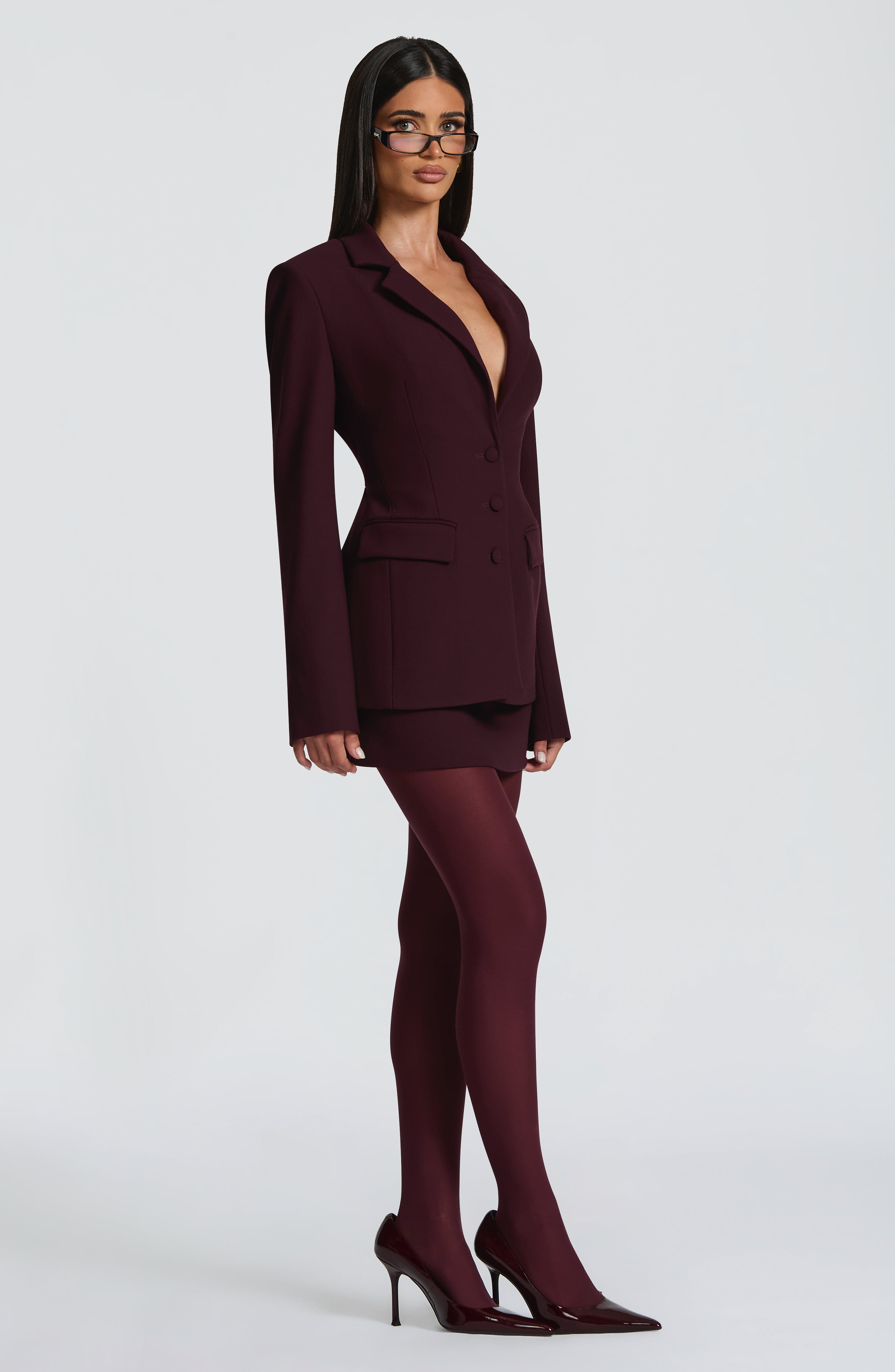 Rowena Blazer - Plum Jacket Babyboo Fashion Premium Exclusive Design