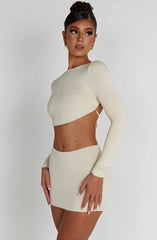 Sahra Top - Cream Tops Babyboo Fashion Premium Exclusive Design