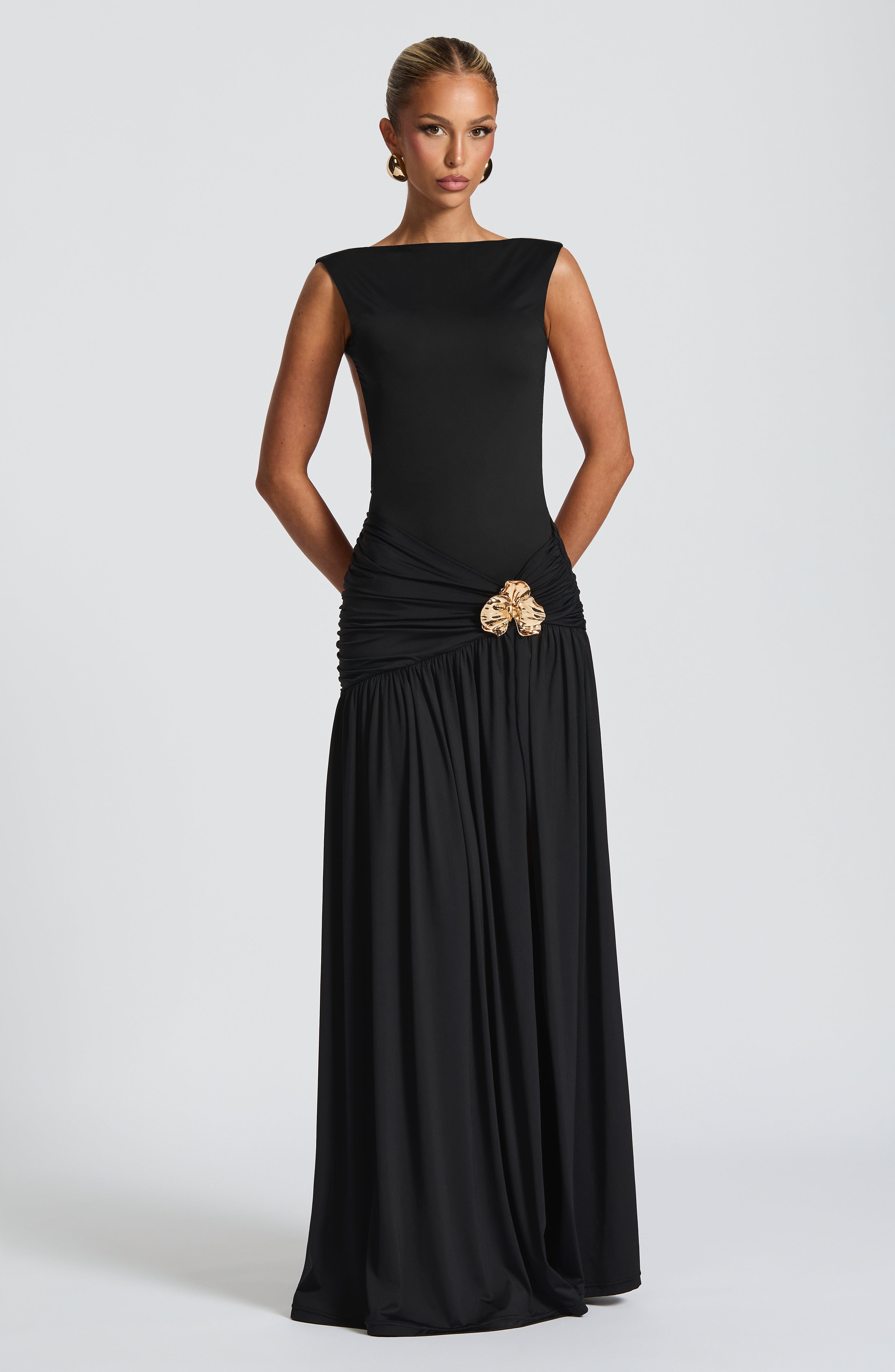 Saira Maxi Skirt - Black Skirt Babyboo Fashion Premium Exclusive Design
