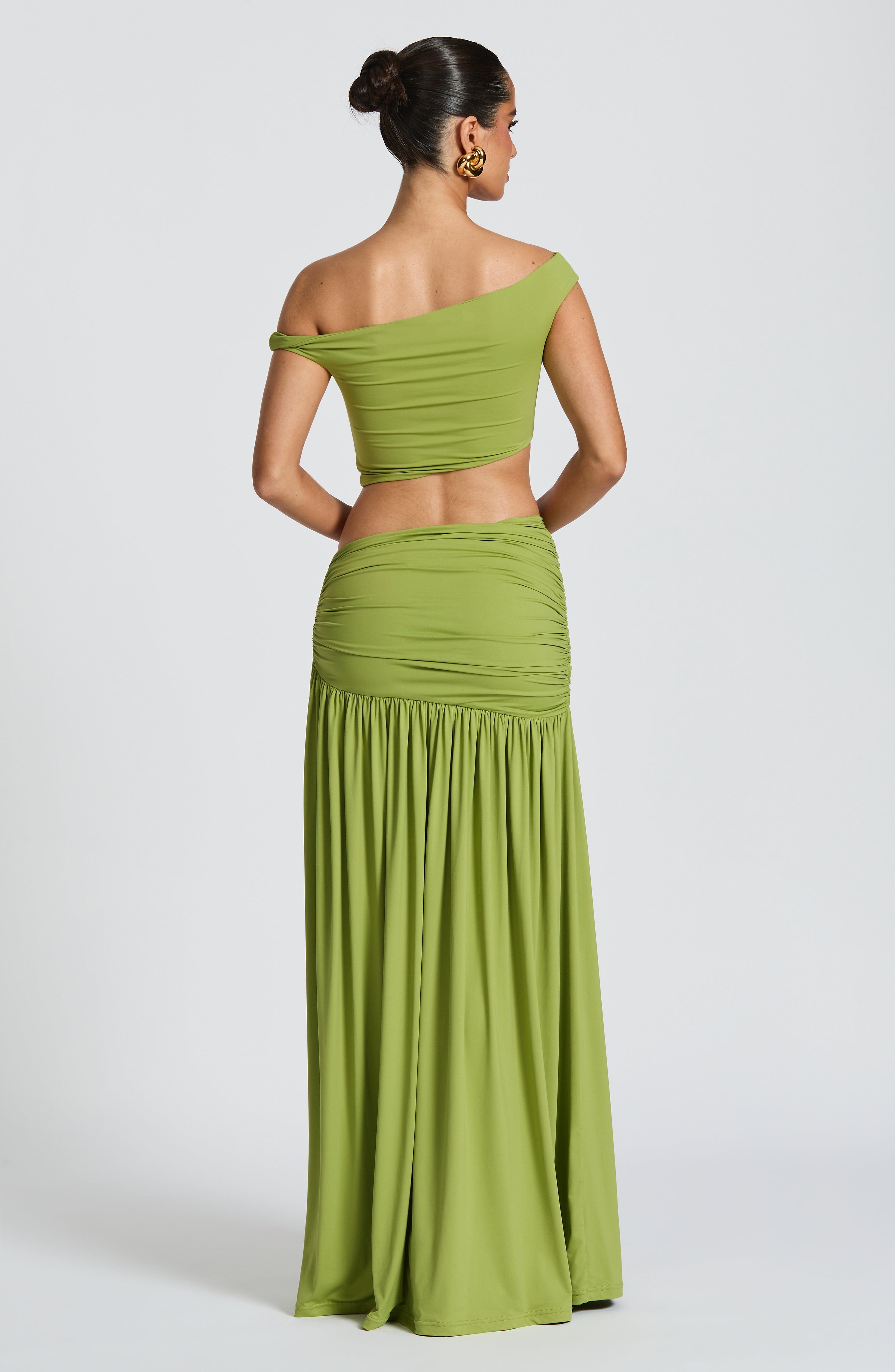 Saira Maxi Skirt - Olive Skirt Babyboo Fashion Premium Exclusive Design