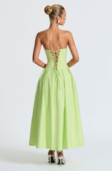 Salma Midi Dress - Lime Dress Babyboo Fashion Premium Exclusive Design