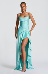 Samira Maxi Dress - Aqua Dress Babyboo Fashion Premium Exclusive Design