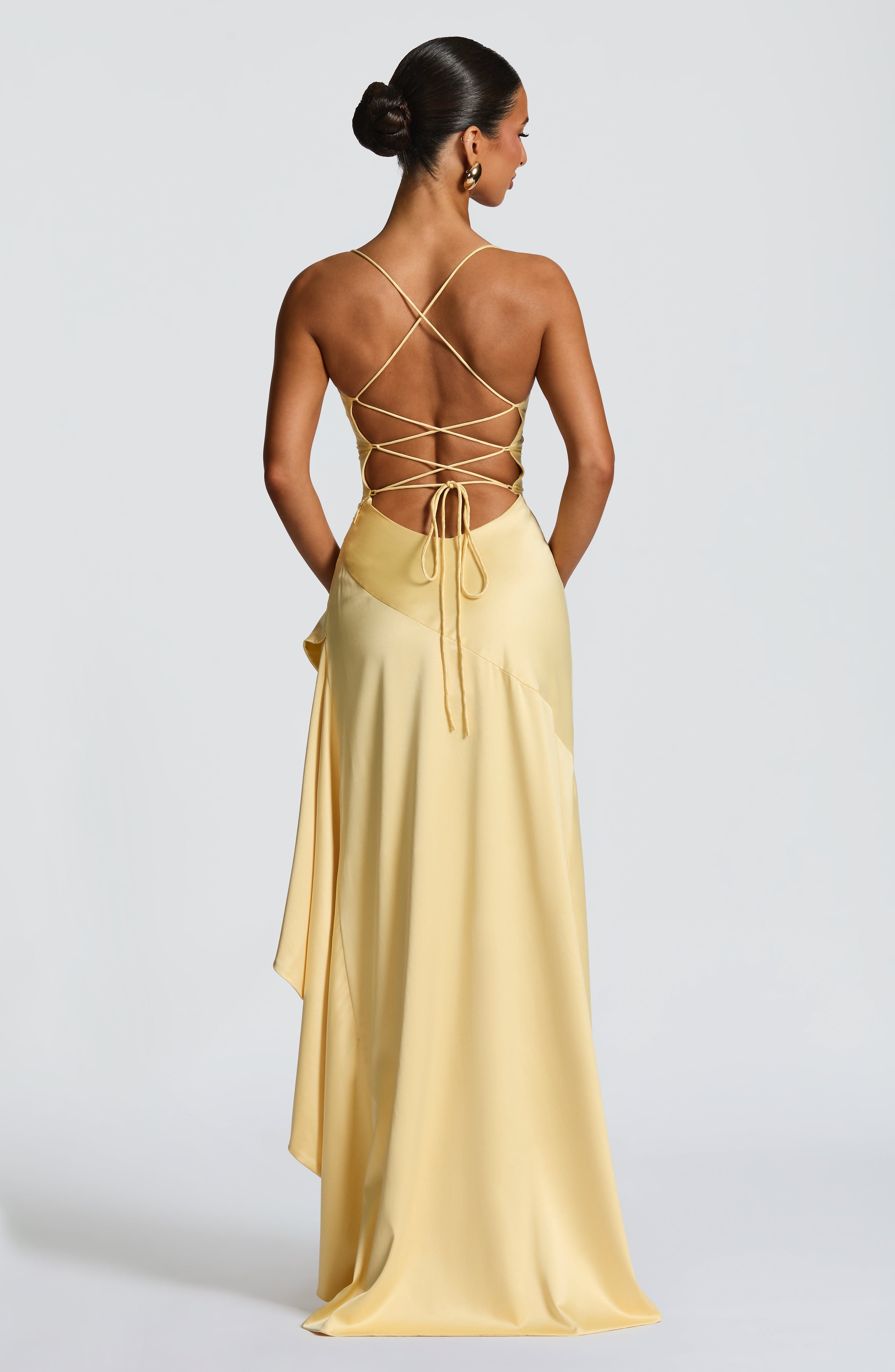Samira Maxi Dress - Lemon Dress Babyboo Fashion Premium Exclusive Design