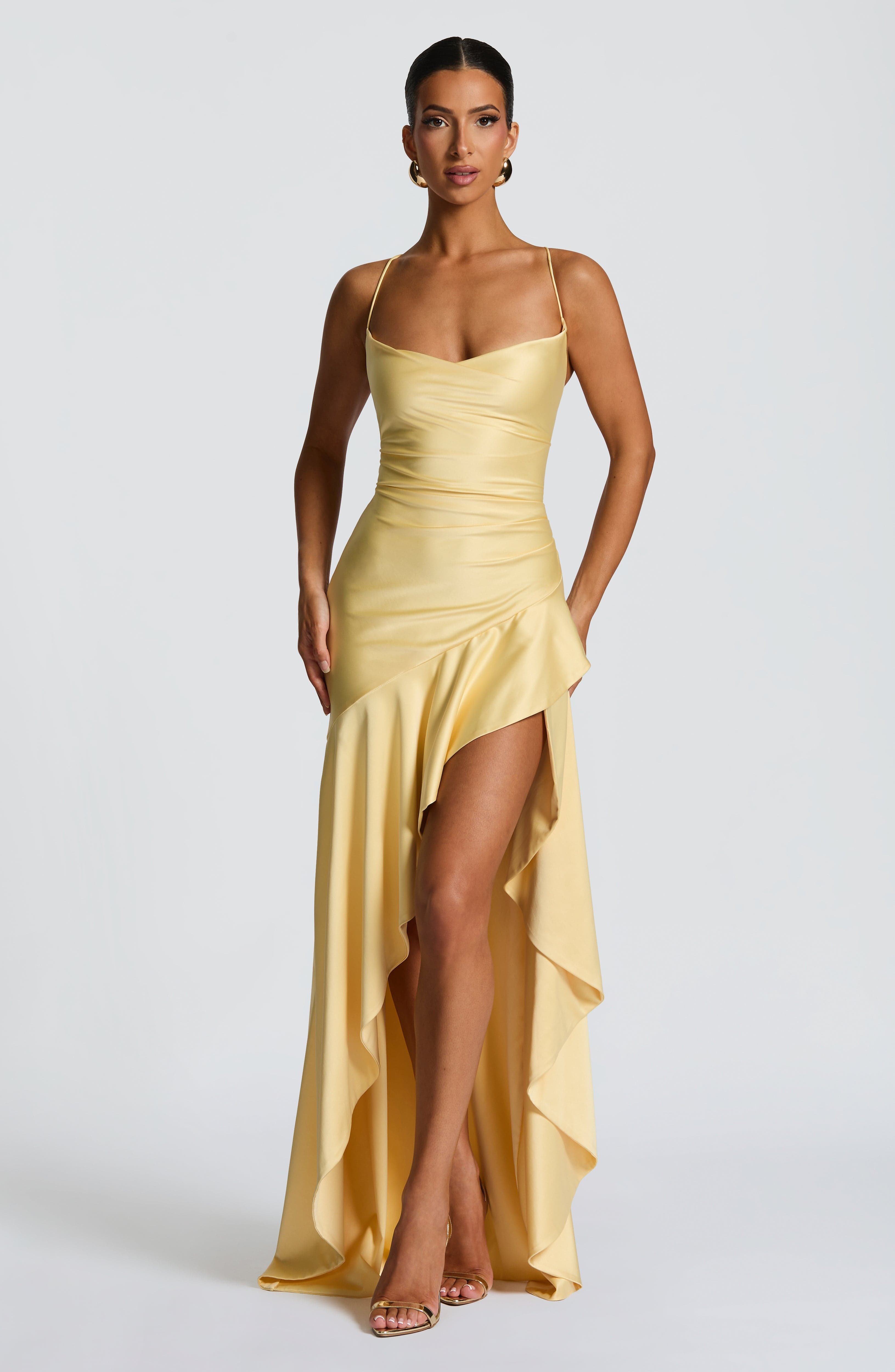 Samira Maxi Dress - Lemon Dress Babyboo Fashion Premium Exclusive Design