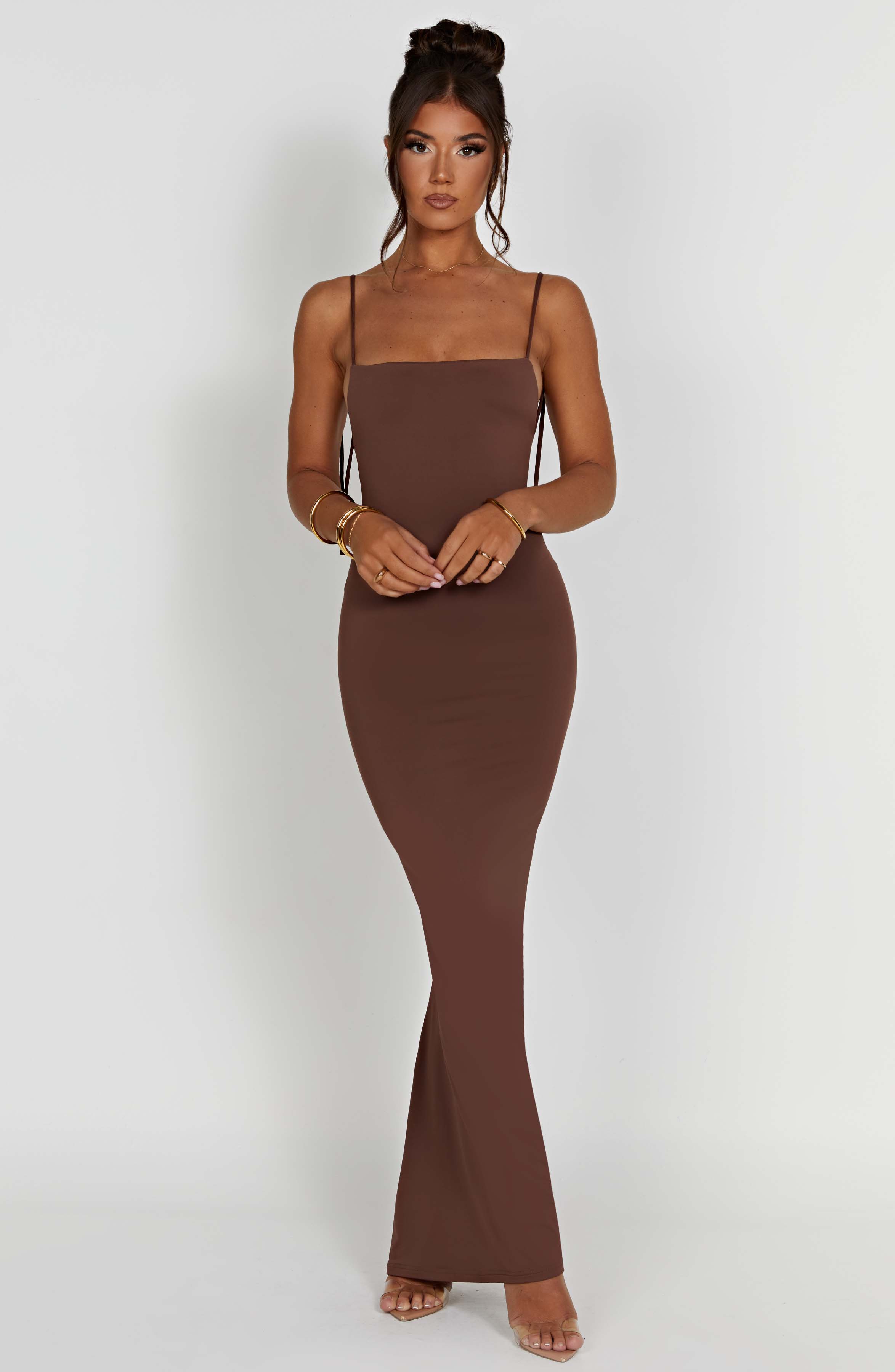 Sanya Maxi Dress - Chocolate Dress Babyboo Fashion Premium Exclusive Design