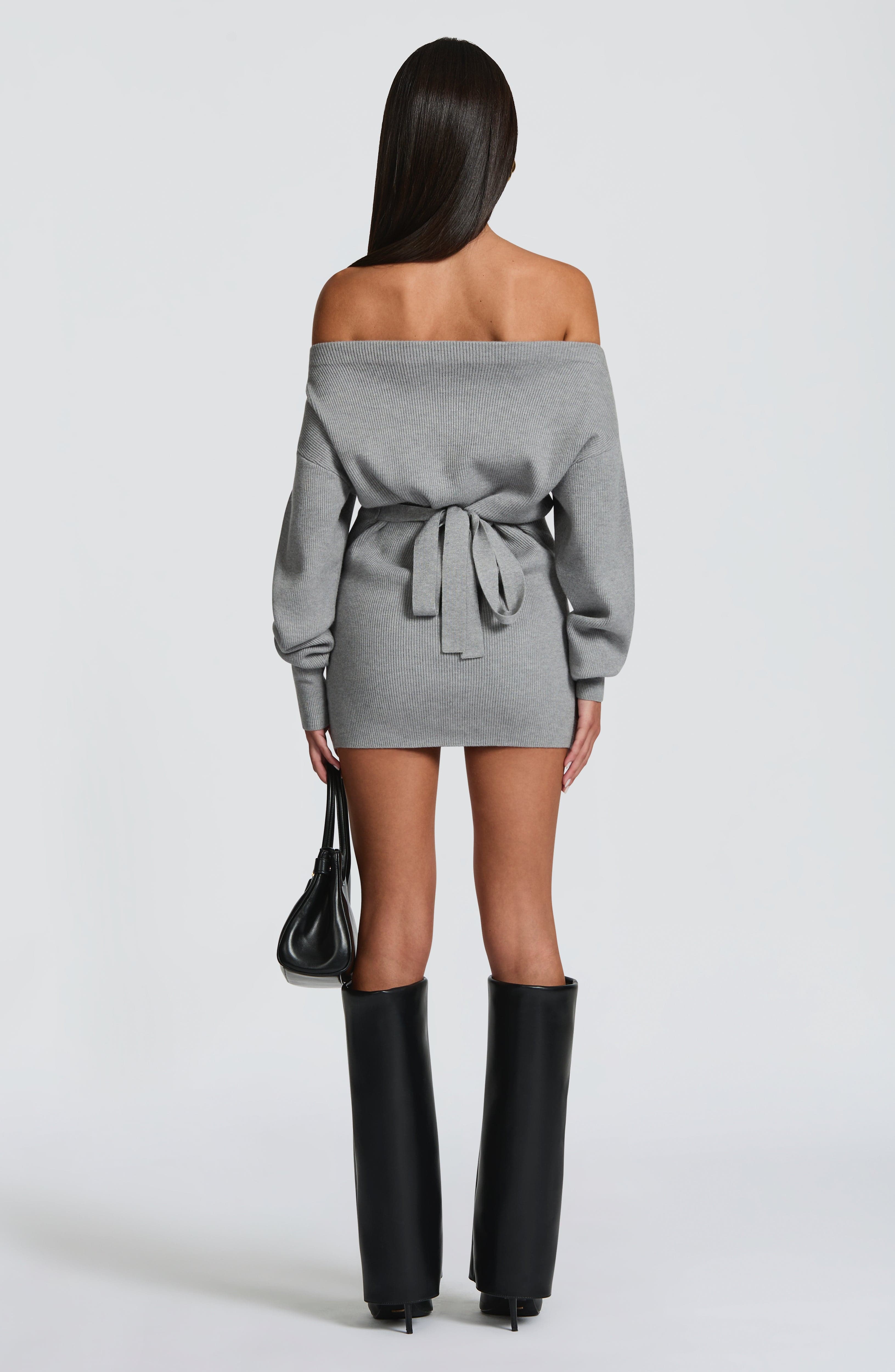 Sawyer Mini Dress - Light Grey Dress Babyboo Fashion Premium Exclusive Design