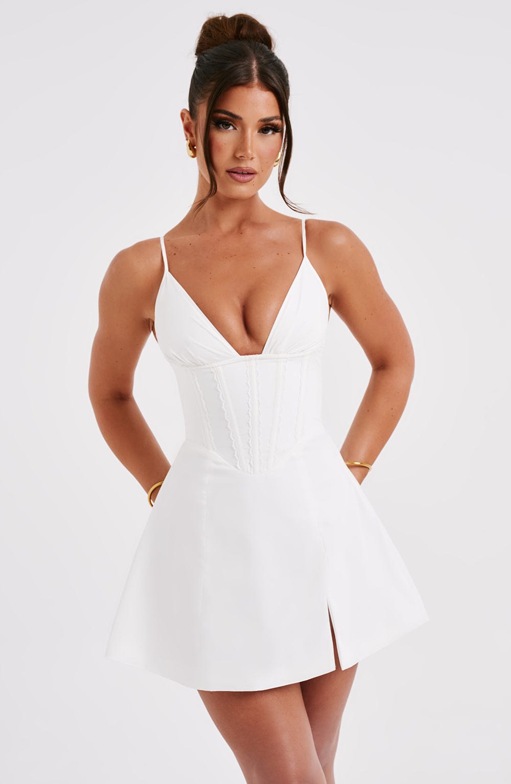 Sela Mini Dress - Ivory Dress Babyboo Fashion Premium Exclusive Design